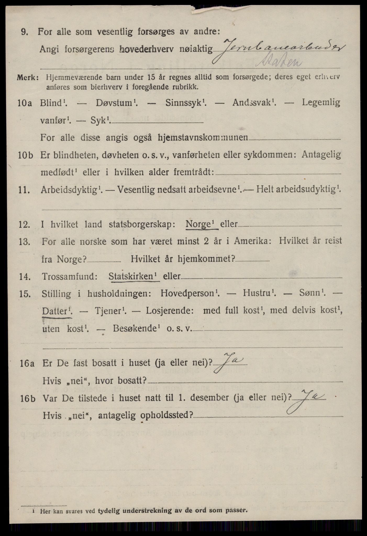 SAT, 1920 census for Grytten, 1920, p. 2217