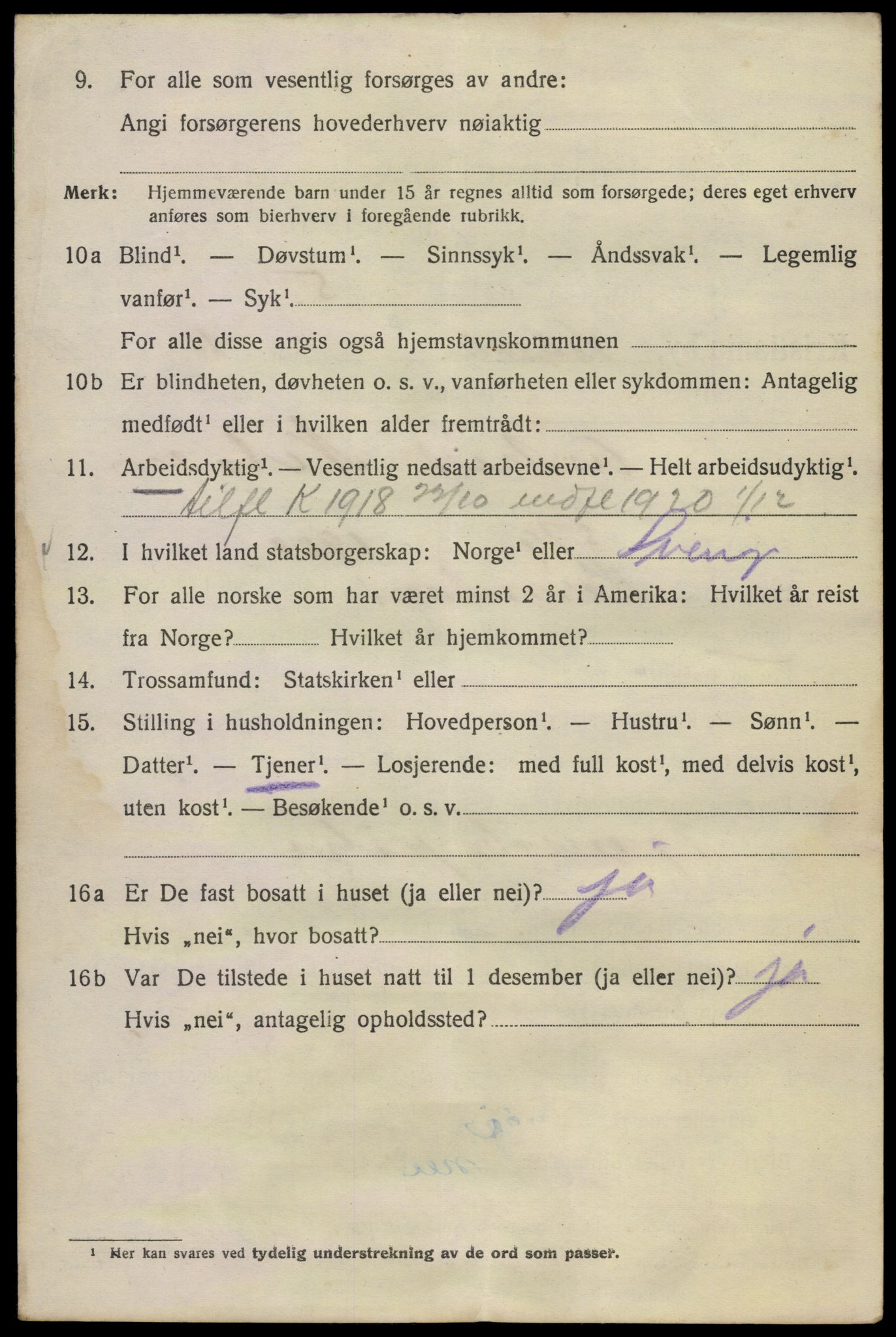 SAO, 1920 census for Kristiania, 1920, p. 505582