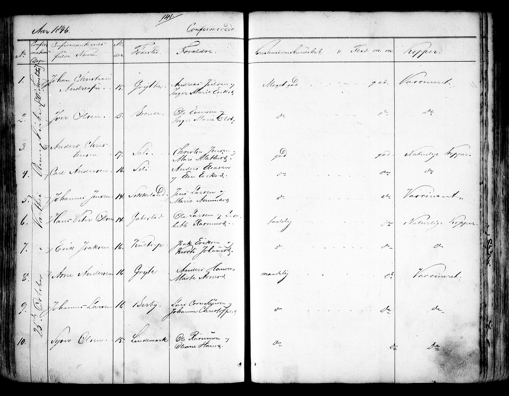 Tune prestekontor Kirkebøker, SAO/A-2007/F/Fa/L0009: Parish register (official) no. 9, 1842-1846, p. 141