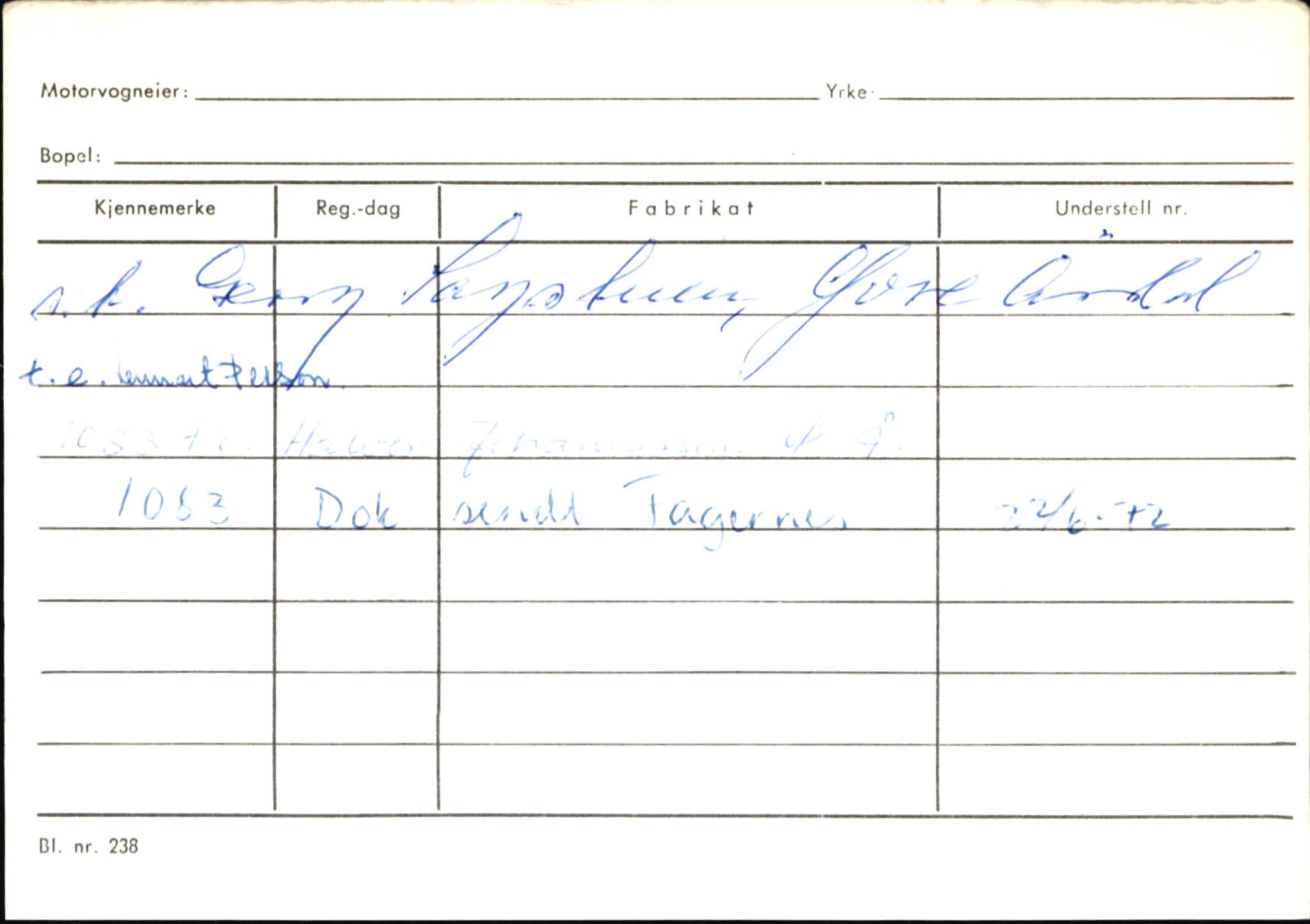 Statens vegvesen, Sogn og Fjordane vegkontor, SAB/A-5301/4/F/L0146: Registerkort Årdal R-Å samt diverse kort, 1945-1975, p. 353