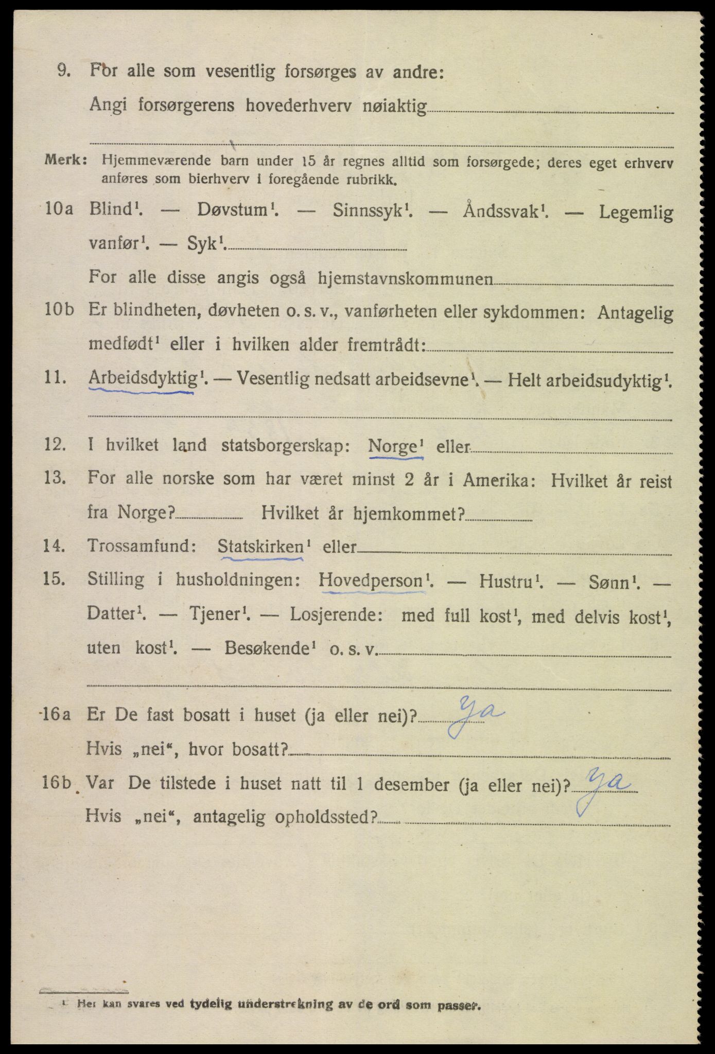 SAK, 1920 census for Vegusdal, 1920, p. 772