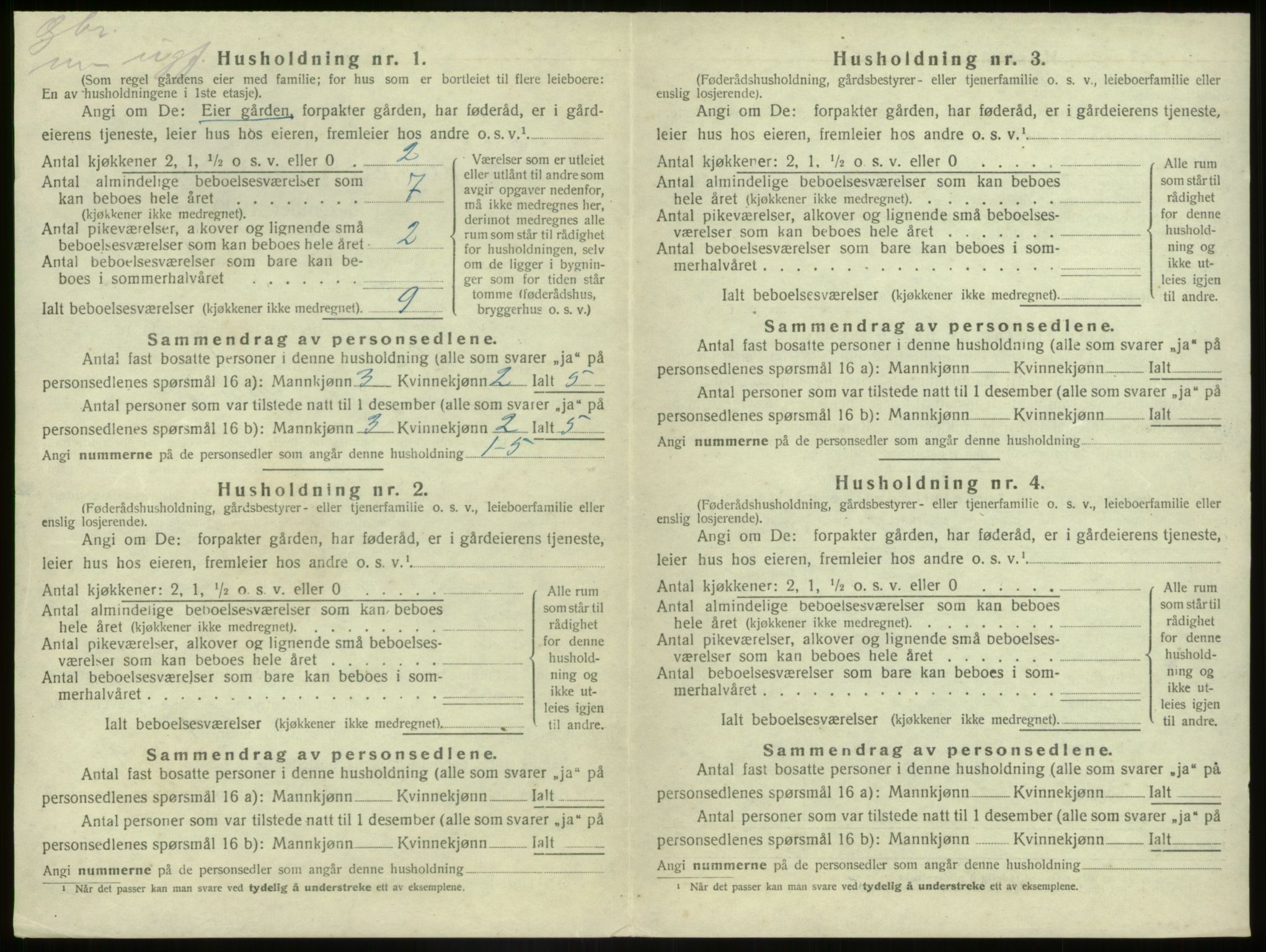 SAB, 1920 census for Kinn, 1920, p. 1636