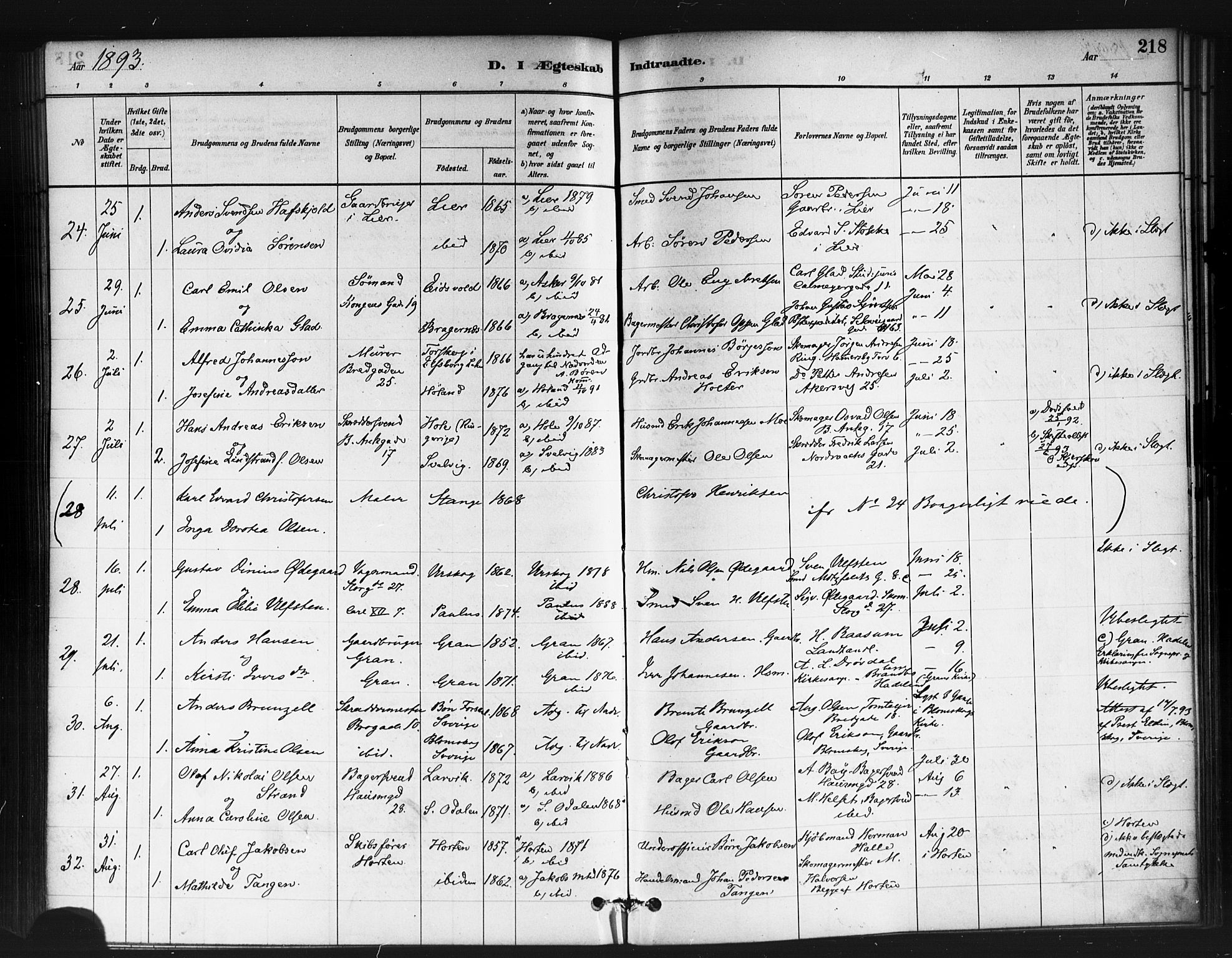 Jakob prestekontor Kirkebøker, SAO/A-10850/F/Fa/L0004: Parish register (official) no. 4, 1880-1894, p. 218