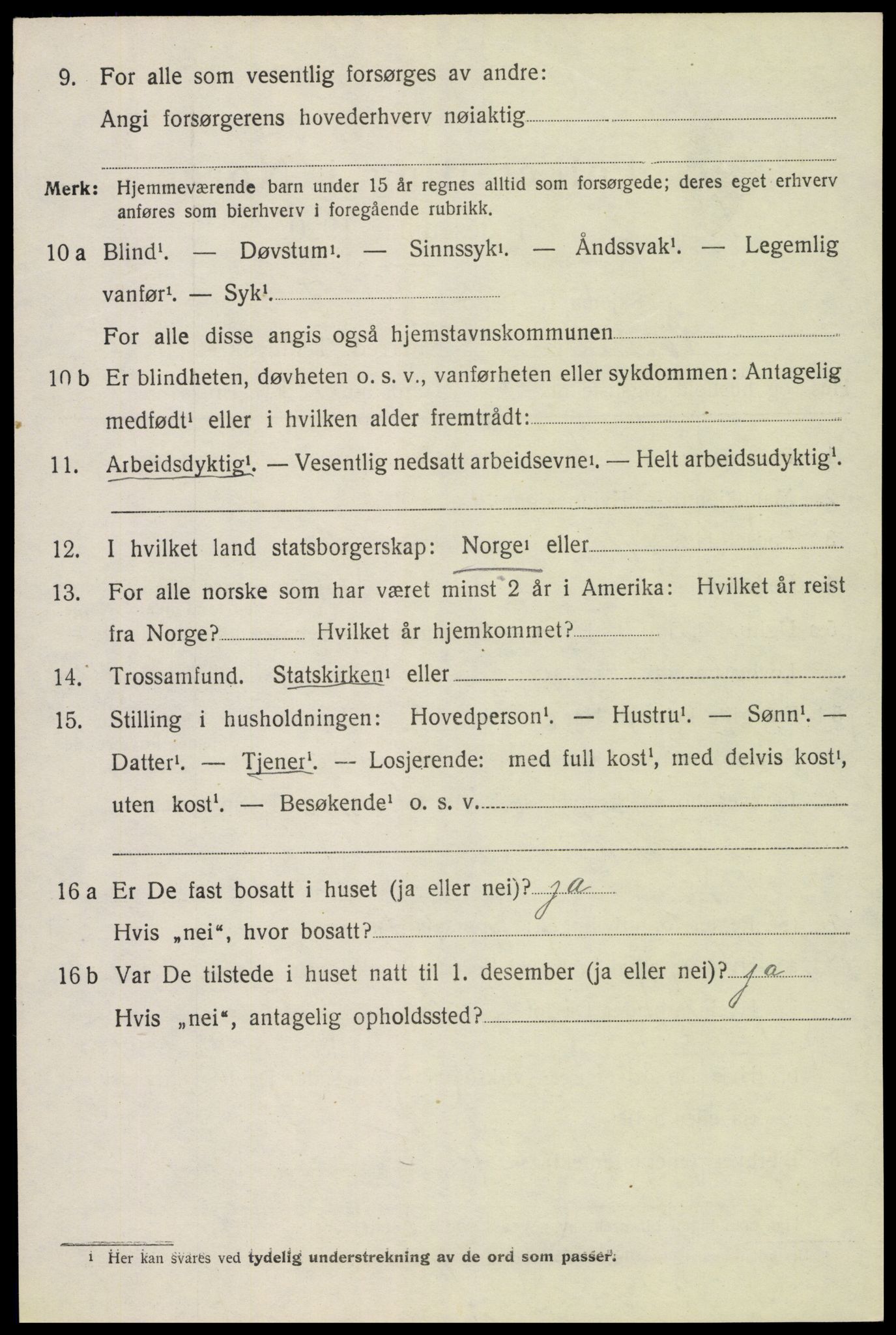 SAH, 1920 census for Romedal, 1920, p. 12608