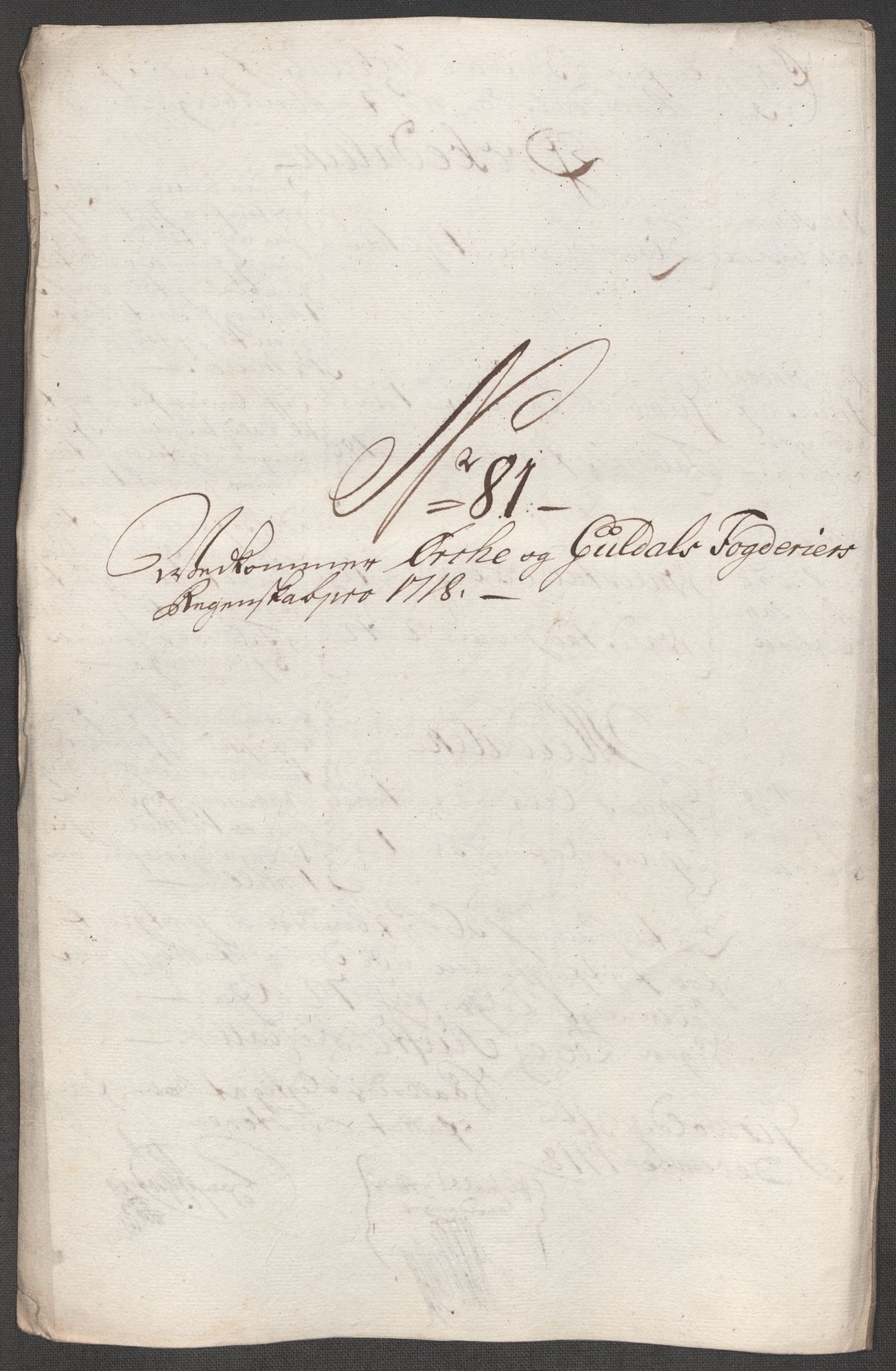 Rentekammeret inntil 1814, Reviderte regnskaper, Fogderegnskap, RA/EA-4092/R60/L3972: Fogderegnskap Orkdal og Gauldal, 1718, p. 175