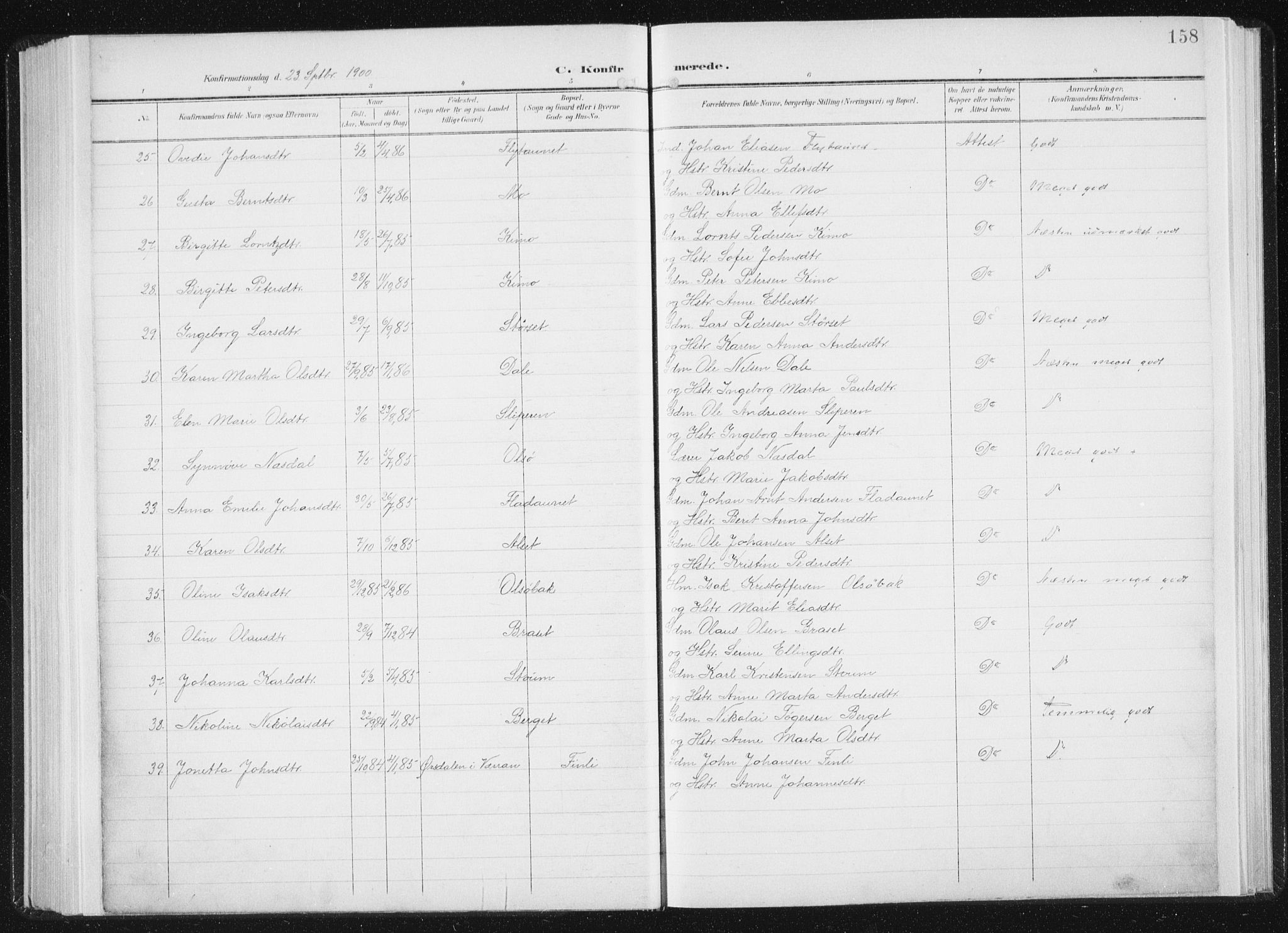 Ministerialprotokoller, klokkerbøker og fødselsregistre - Sør-Trøndelag, SAT/A-1456/647/L0635: Parish register (official) no. 647A02, 1896-1911, p. 158