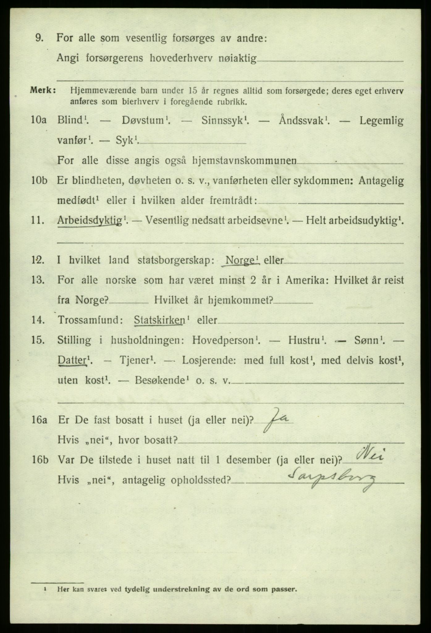 SAO, 1920 census for Borge, 1920, p. 8150