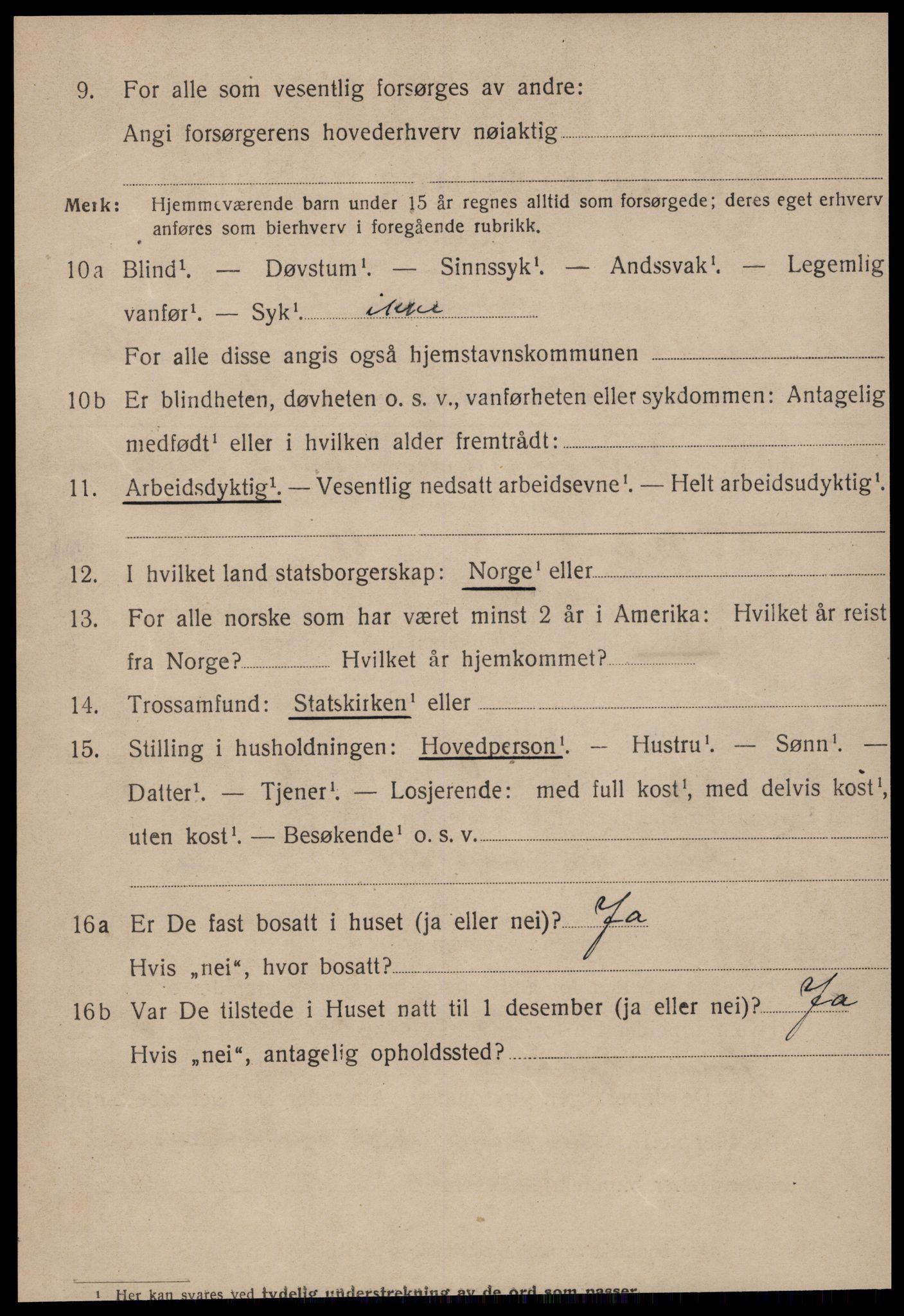 SAT, 1920 census for Ålesund, 1920, p. 20443