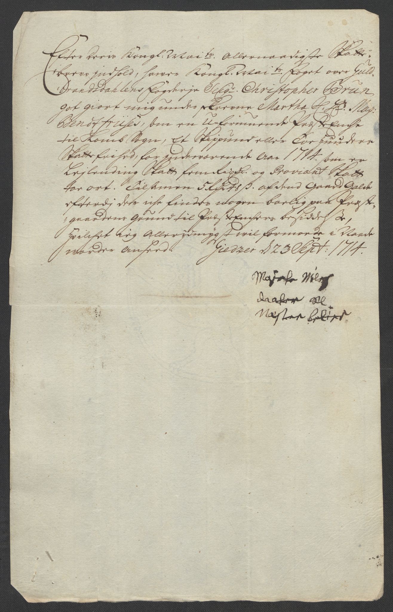 Rentekammeret inntil 1814, Reviderte regnskaper, Fogderegnskap, AV/RA-EA-4092/R17/L1183: Fogderegnskap Gudbrandsdal, 1714, p. 153