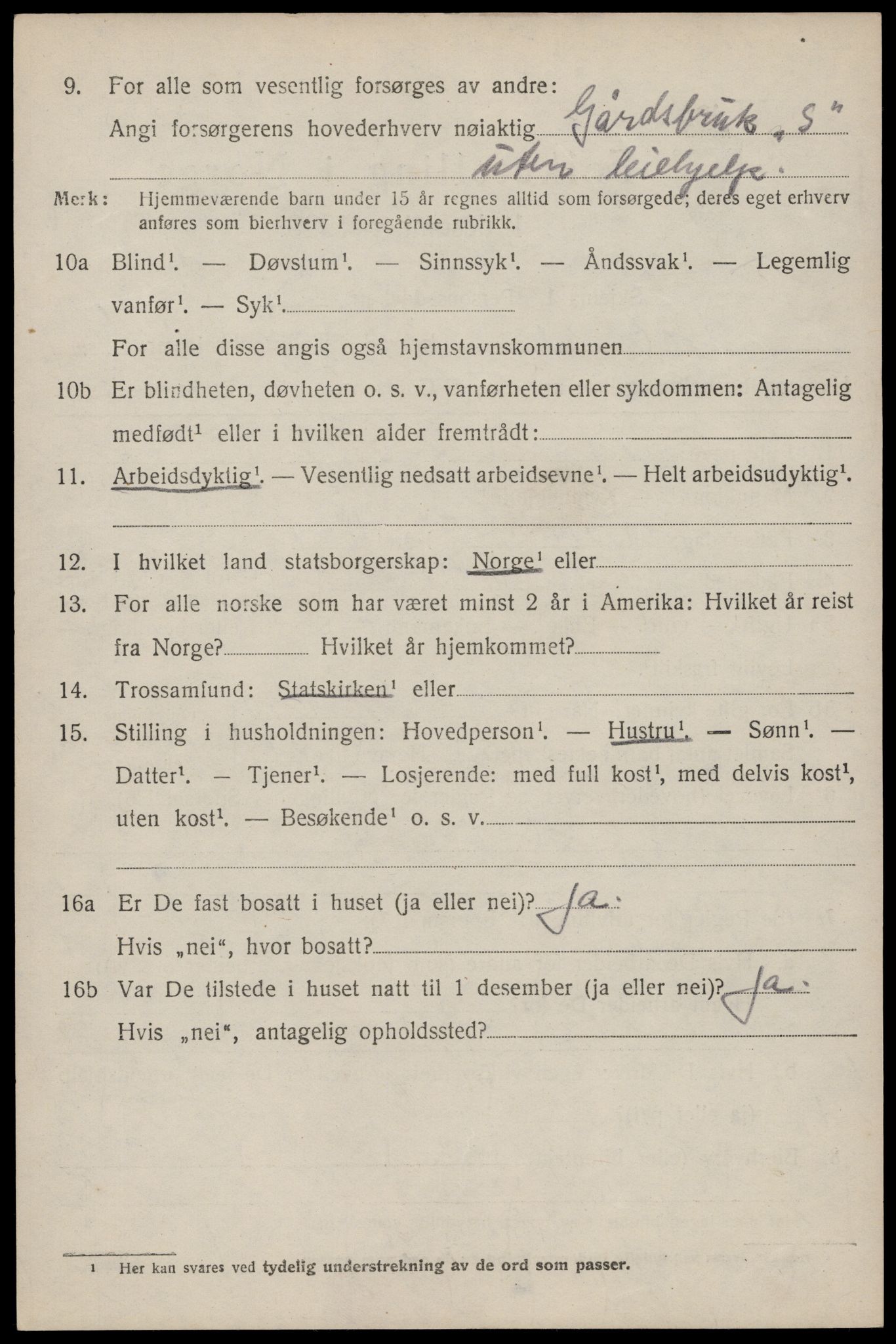 SAST, 1920 census for Håland, 1920, p. 7214