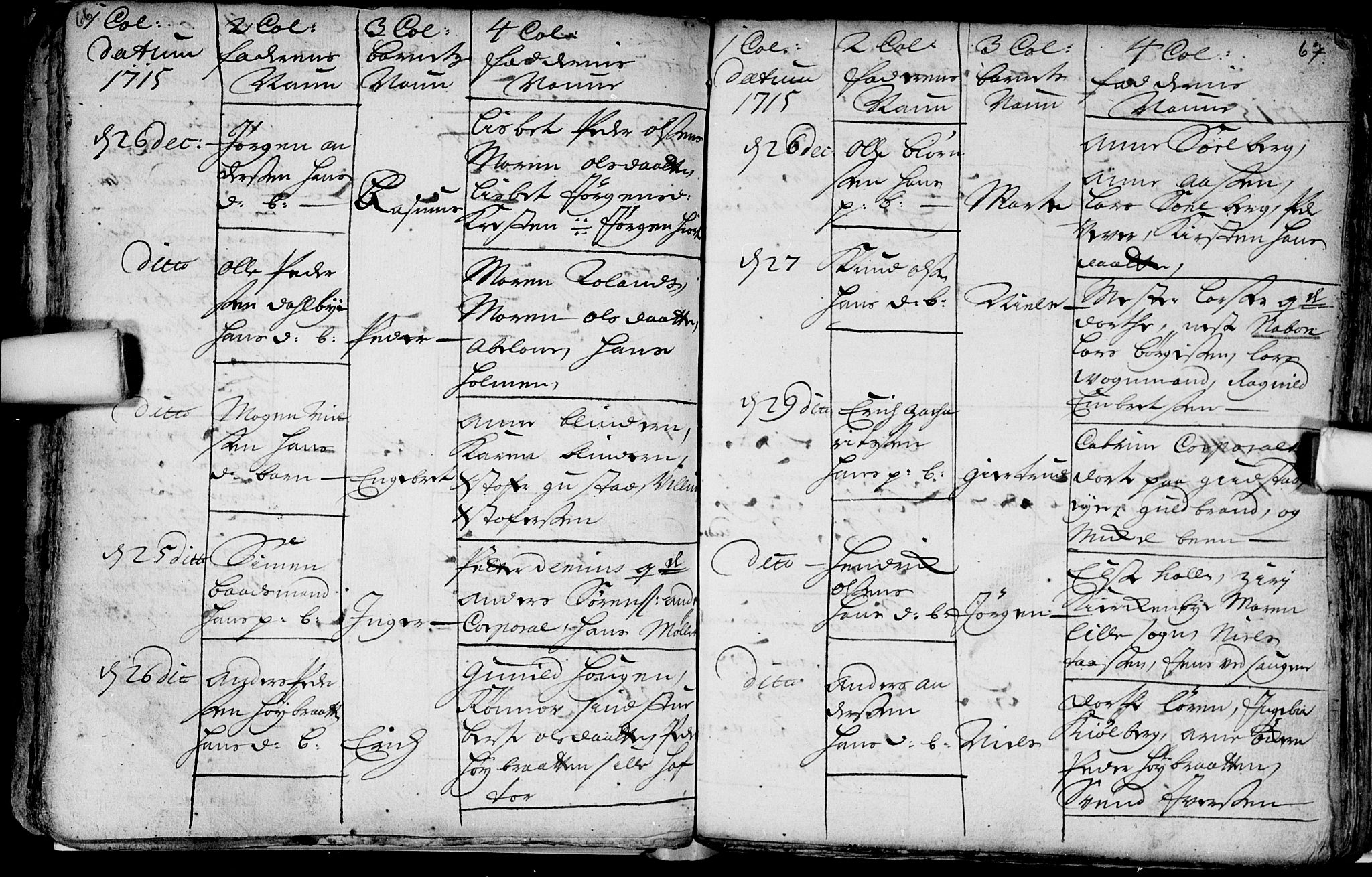 Aker prestekontor kirkebøker, AV/SAO-A-10861/F/L0002: Parish register (official) no. 2, 1714-1720, p. 66-67