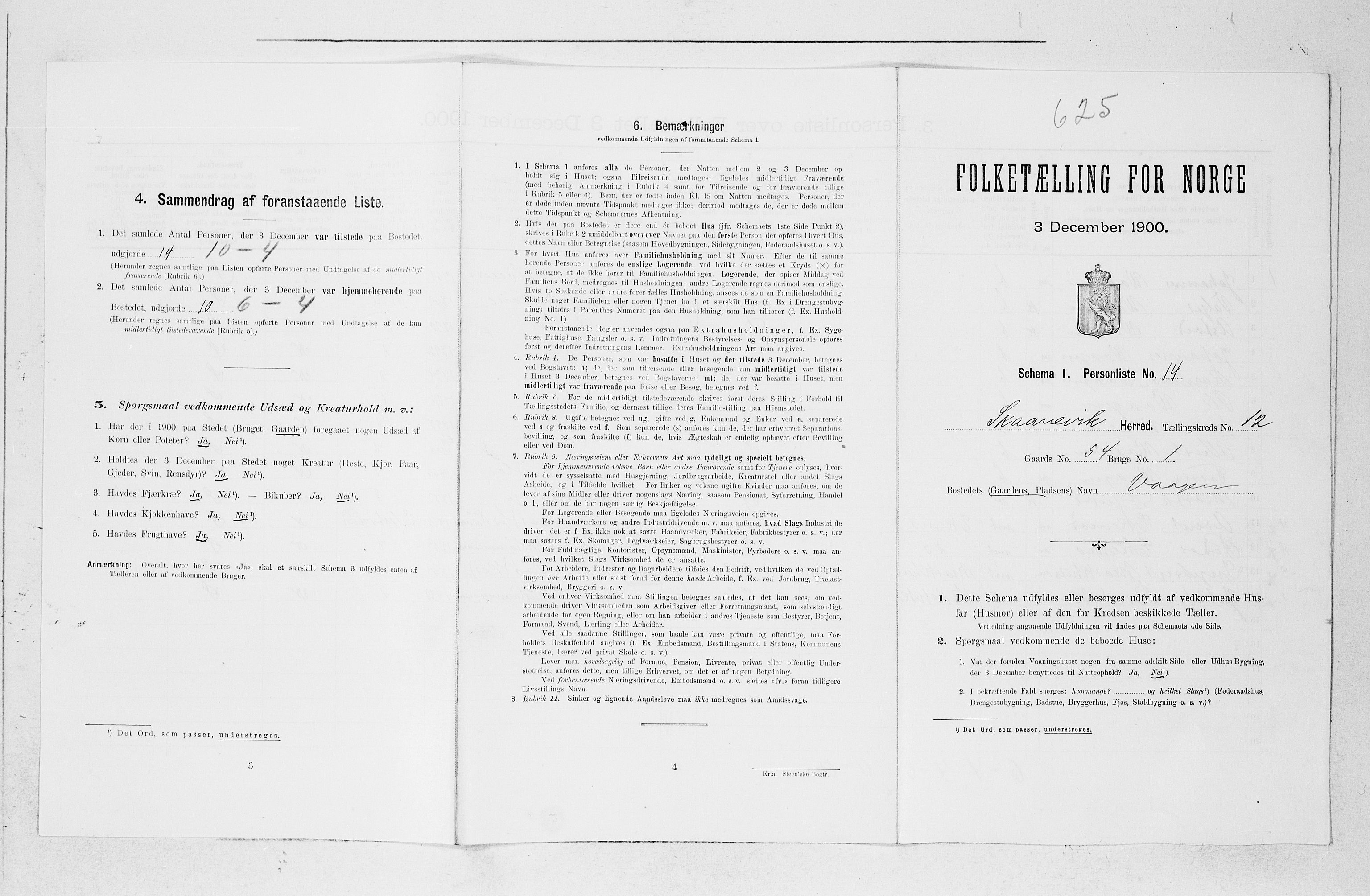 SAB, 1900 census for Skånevik, 1900, p. 531