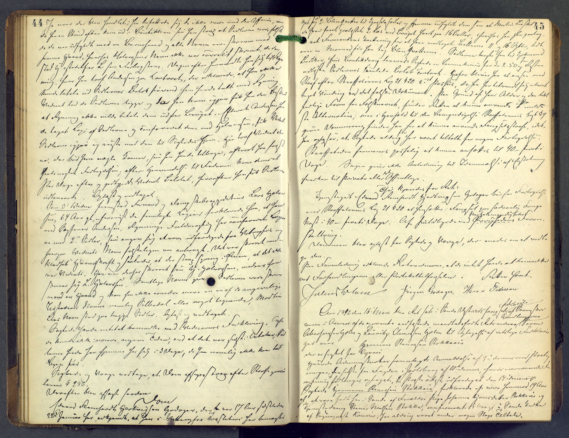 Nordre Jarlsberg sorenskriveri, AV/SAKO-A-80/F/Fb/Fba/L0028: Ekstrarettsprotokoll, 1891-1897, p. 44-45