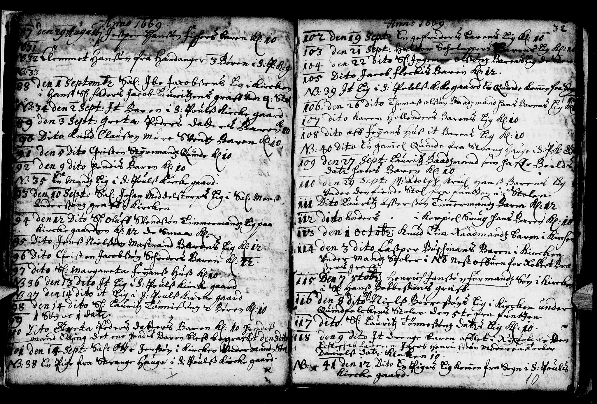 Nykirken Sokneprestembete, SAB/A-77101/H/Haa/L0001: Parish register (official) no. A 1, 1668-1820, p. 10