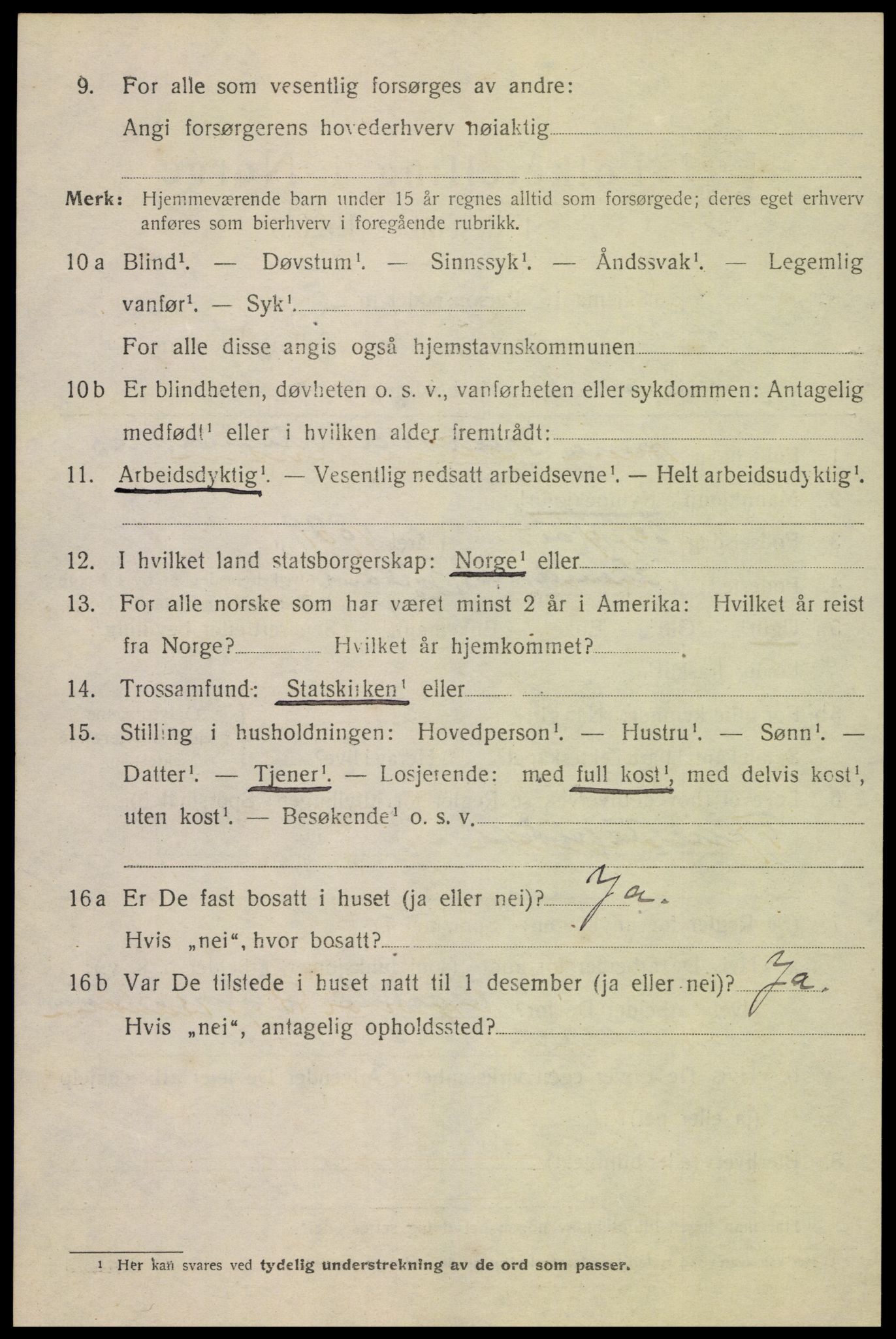 SAK, 1920 census for Flekkefjord, 1920, p. 5149