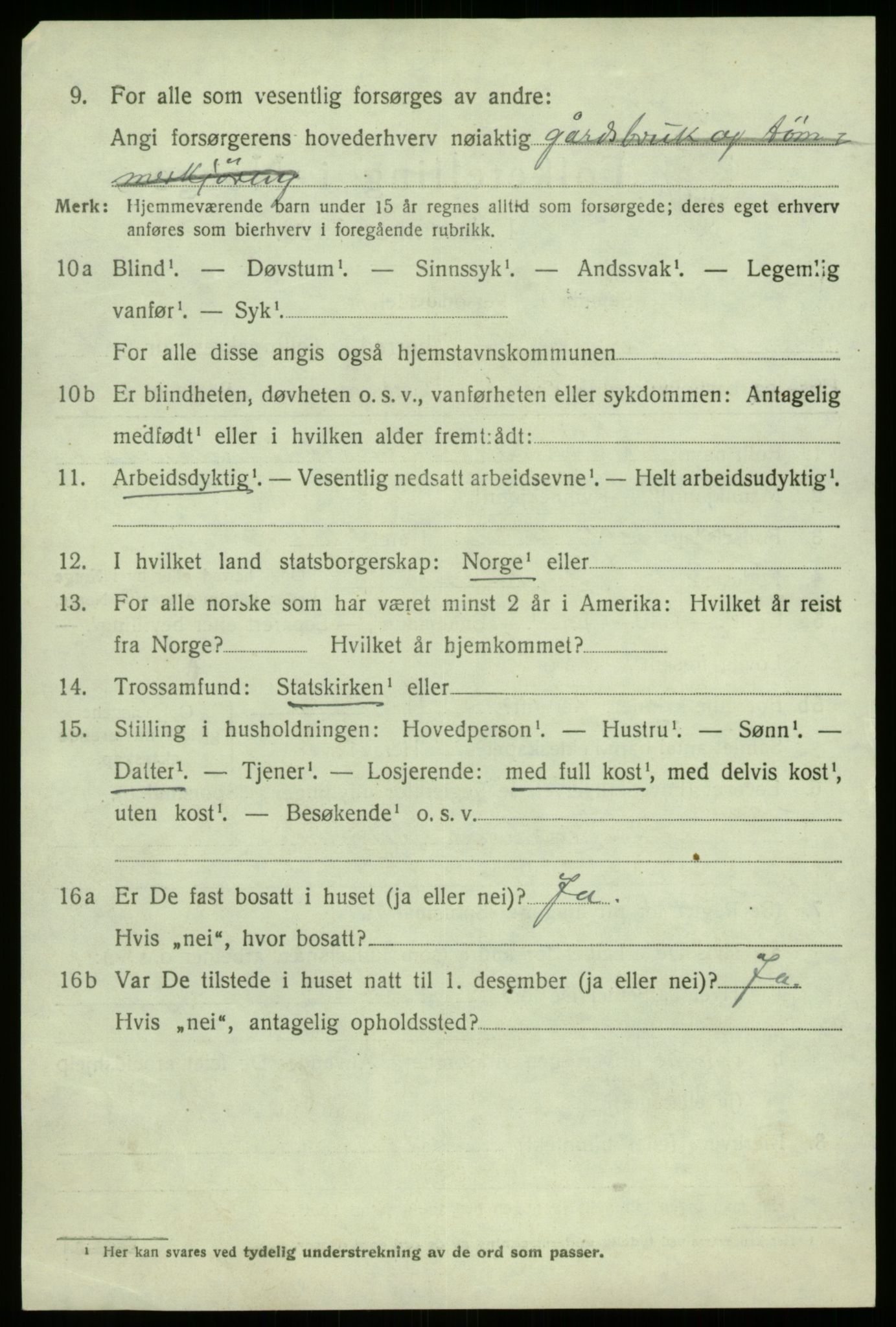 SAB, 1920 census for Sogndal, 1920, p. 7708