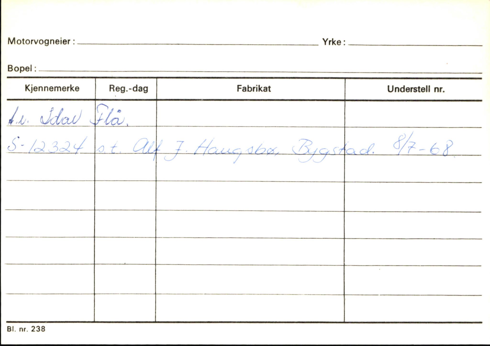 Statens vegvesen, Sogn og Fjordane vegkontor, AV/SAB-A-5301/4/F/L0145: Registerkort Vågsøy S-Å. Årdal I-P, 1945-1975, p. 873