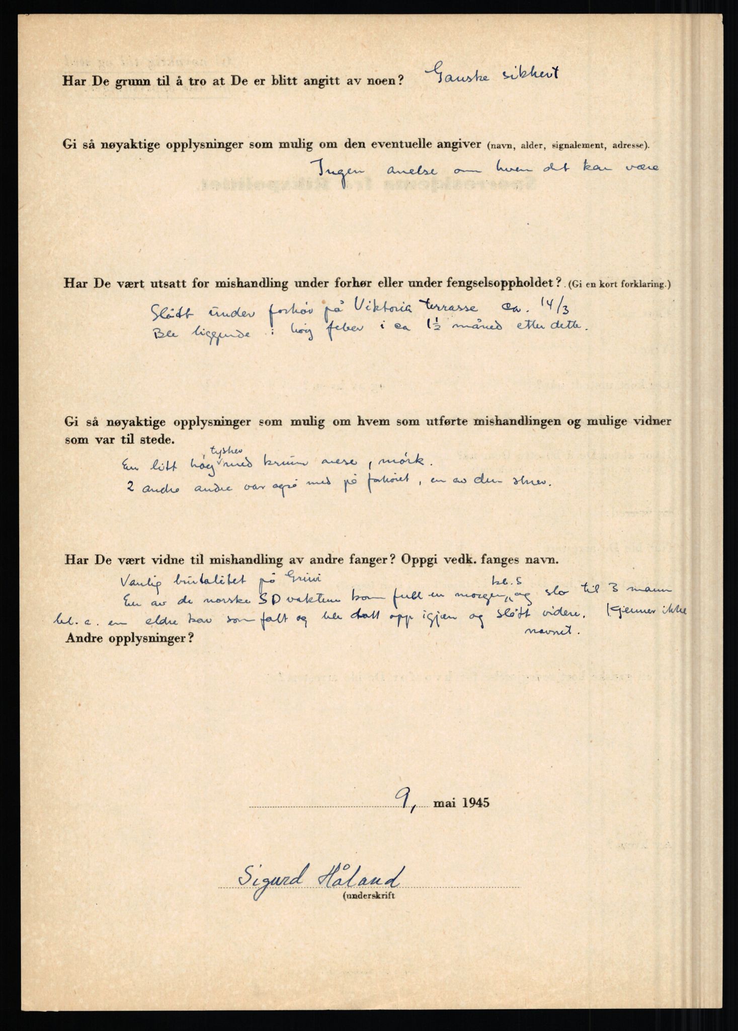 Rikspolitisjefen, AV/RA-S-1560/L/L0007: Heen, Erik C. - Iversen, Trygve, 1940-1945, p. 1016