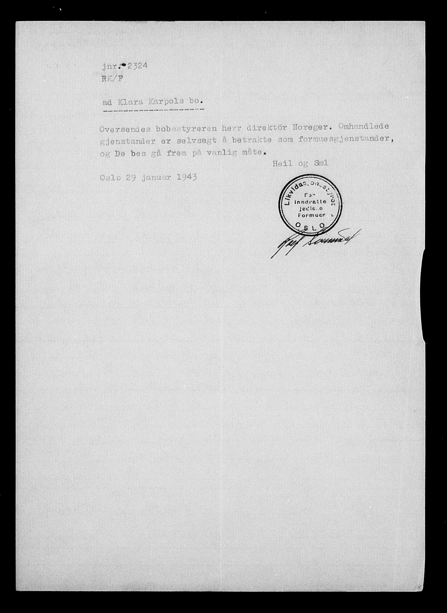 Justisdepartementet, Tilbakeføringskontoret for inndratte formuer, AV/RA-S-1564/H/Hc/Hcc/L0949: --, 1945-1947, p. 439