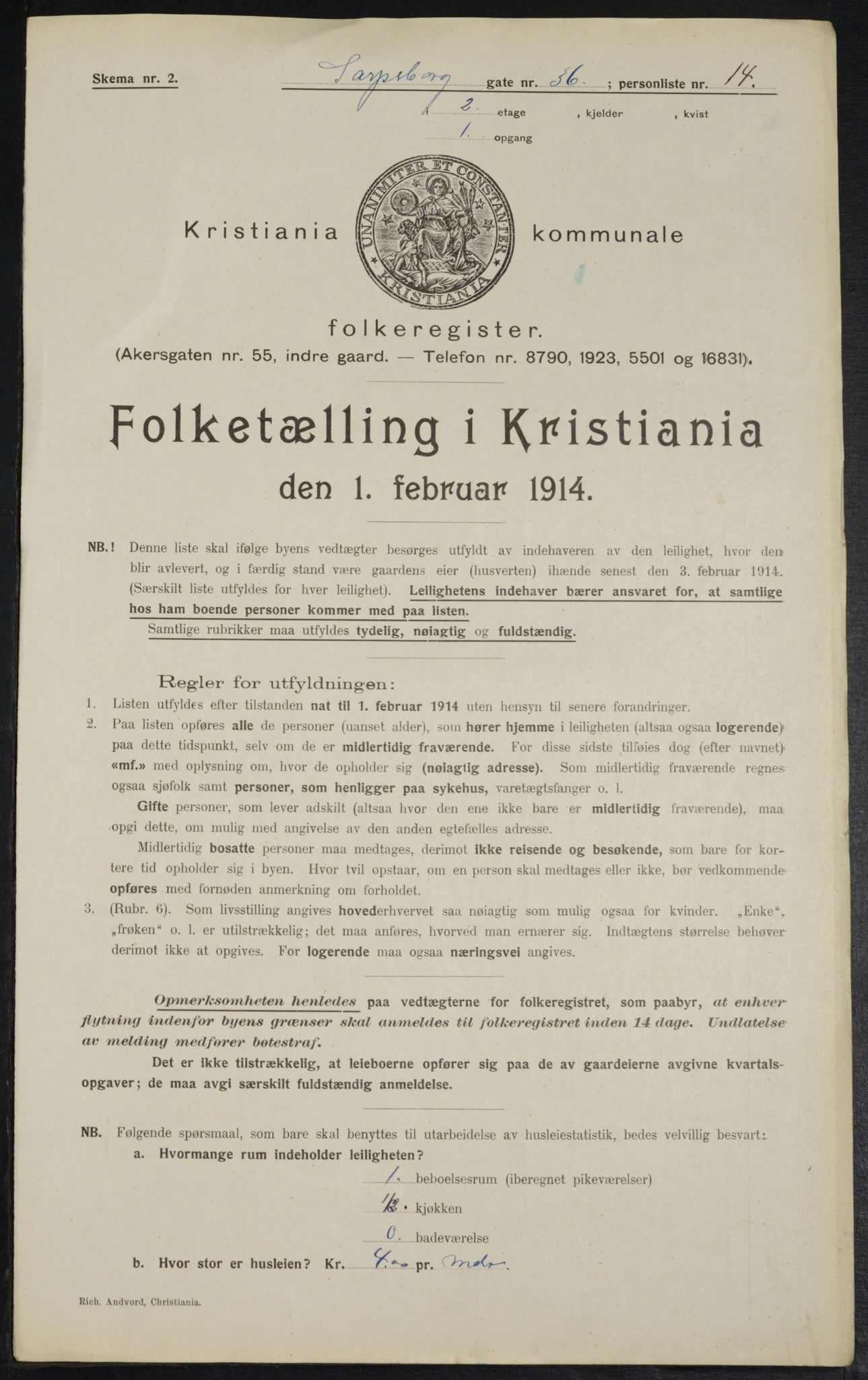 OBA, Municipal Census 1914 for Kristiania, 1914, p. 89028