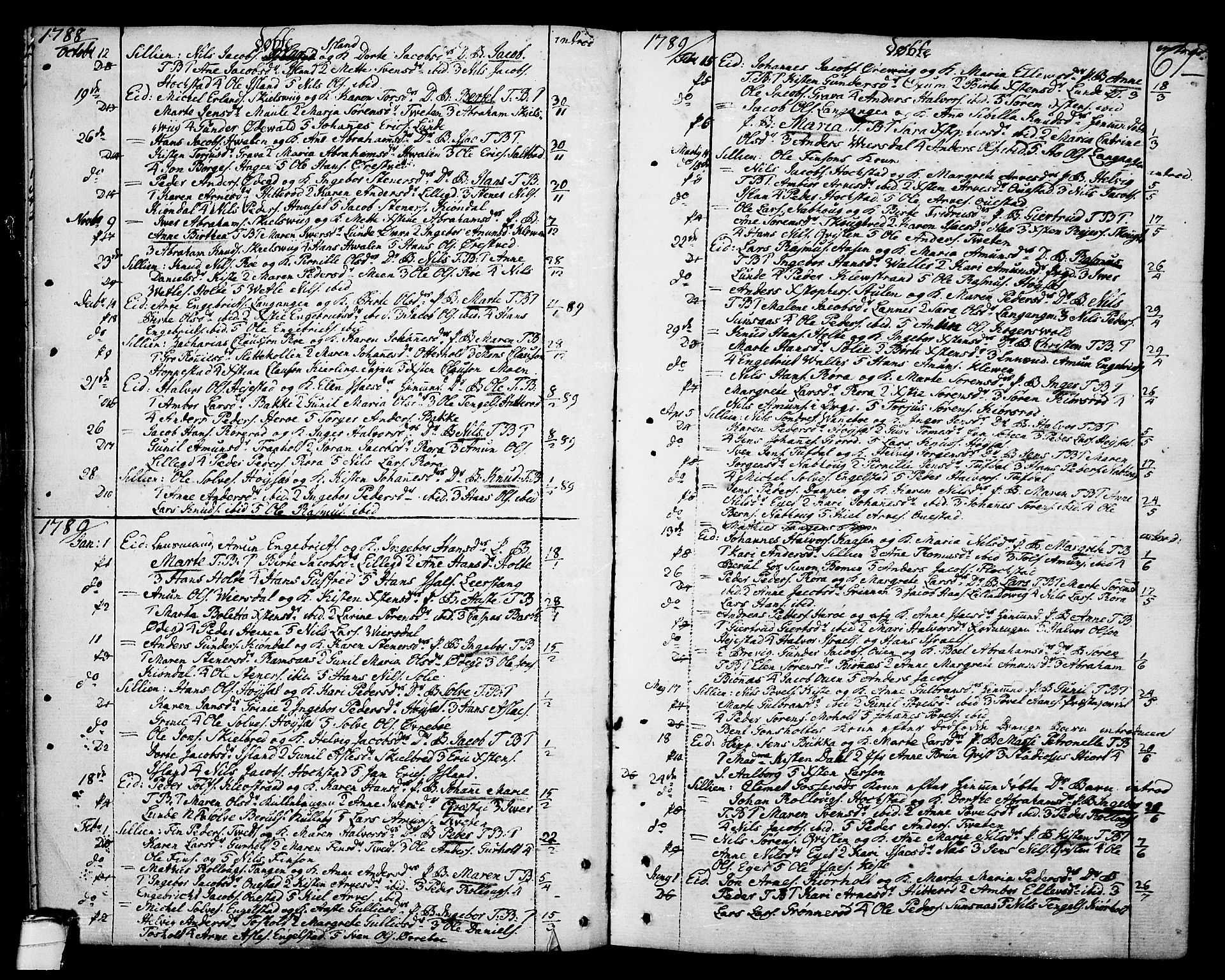 Eidanger kirkebøker, SAKO/A-261/F/Fa/L0006: Parish register (official) no. 6, 1764-1814, p. 61