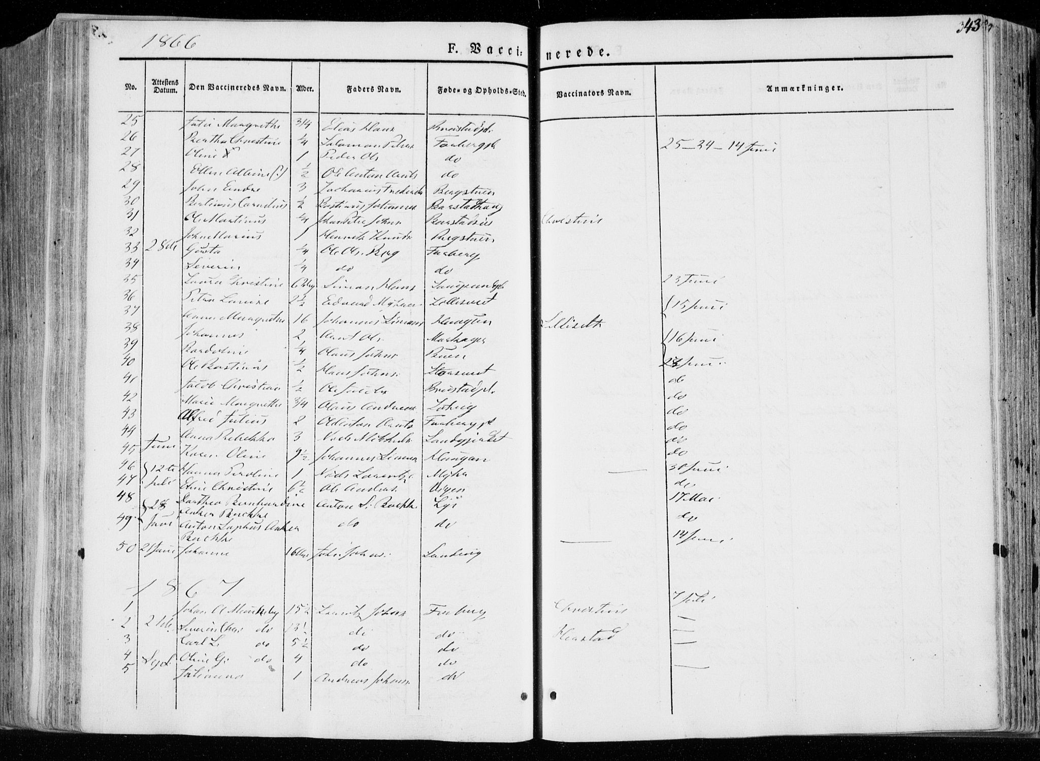 Ministerialprotokoller, klokkerbøker og fødselsregistre - Nord-Trøndelag, SAT/A-1458/722/L0218: Parish register (official) no. 722A05, 1843-1868, p. 343