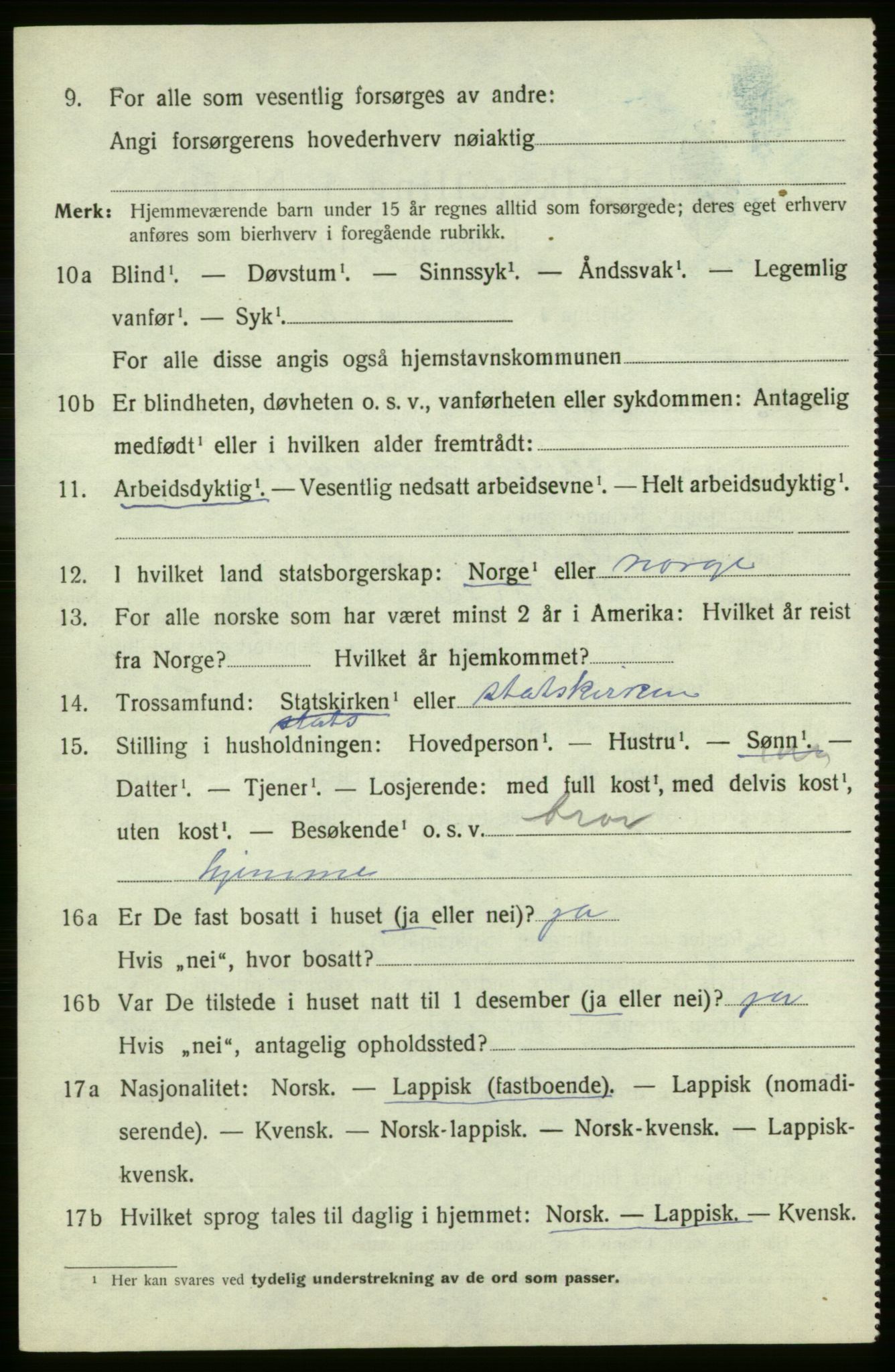 SATØ, 1920 census for Talvik, 1920, p. 3671