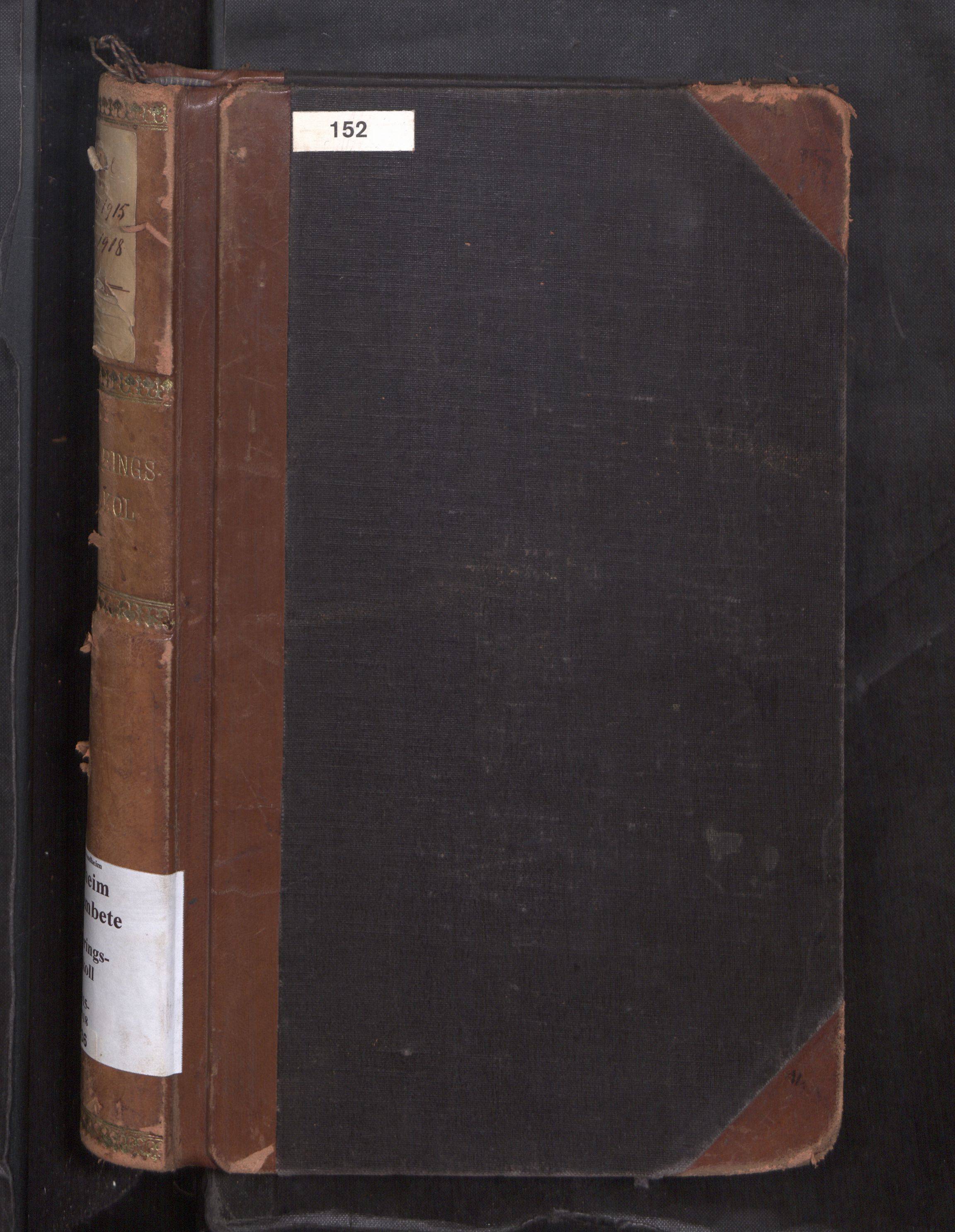 Trondheim byfogd, AV/SAT-A-0003/1/3/3C/L0036: Skifteregistreringsprotokoll - 14/4-24/9. (u/ register), 1915-1918
