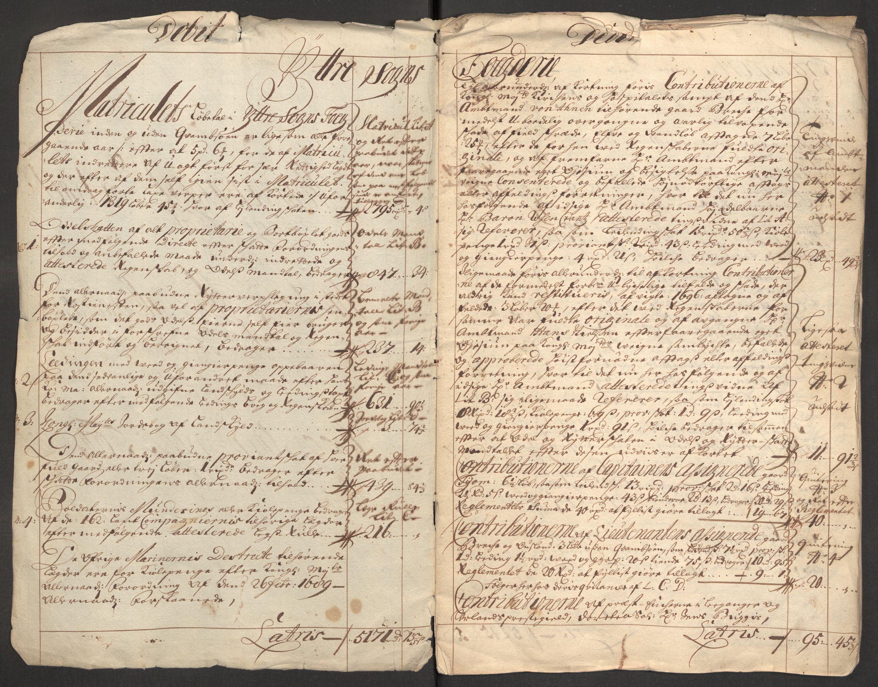 Rentekammeret inntil 1814, Reviderte regnskaper, Fogderegnskap, AV/RA-EA-4092/R52/L3310: Fogderegnskap Sogn, 1698-1699, p. 5