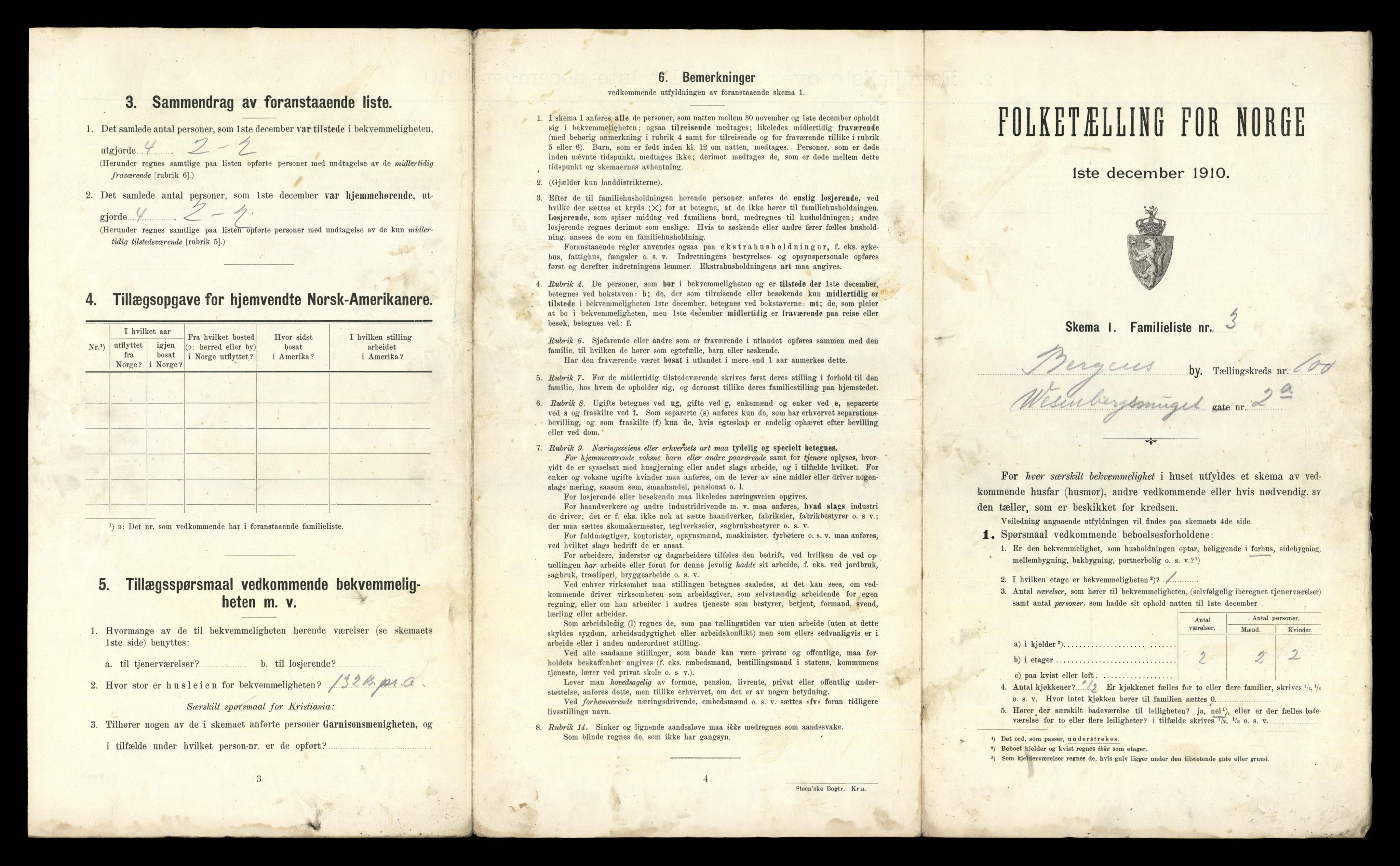 RA, 1910 census for Bergen, 1910, p. 34709