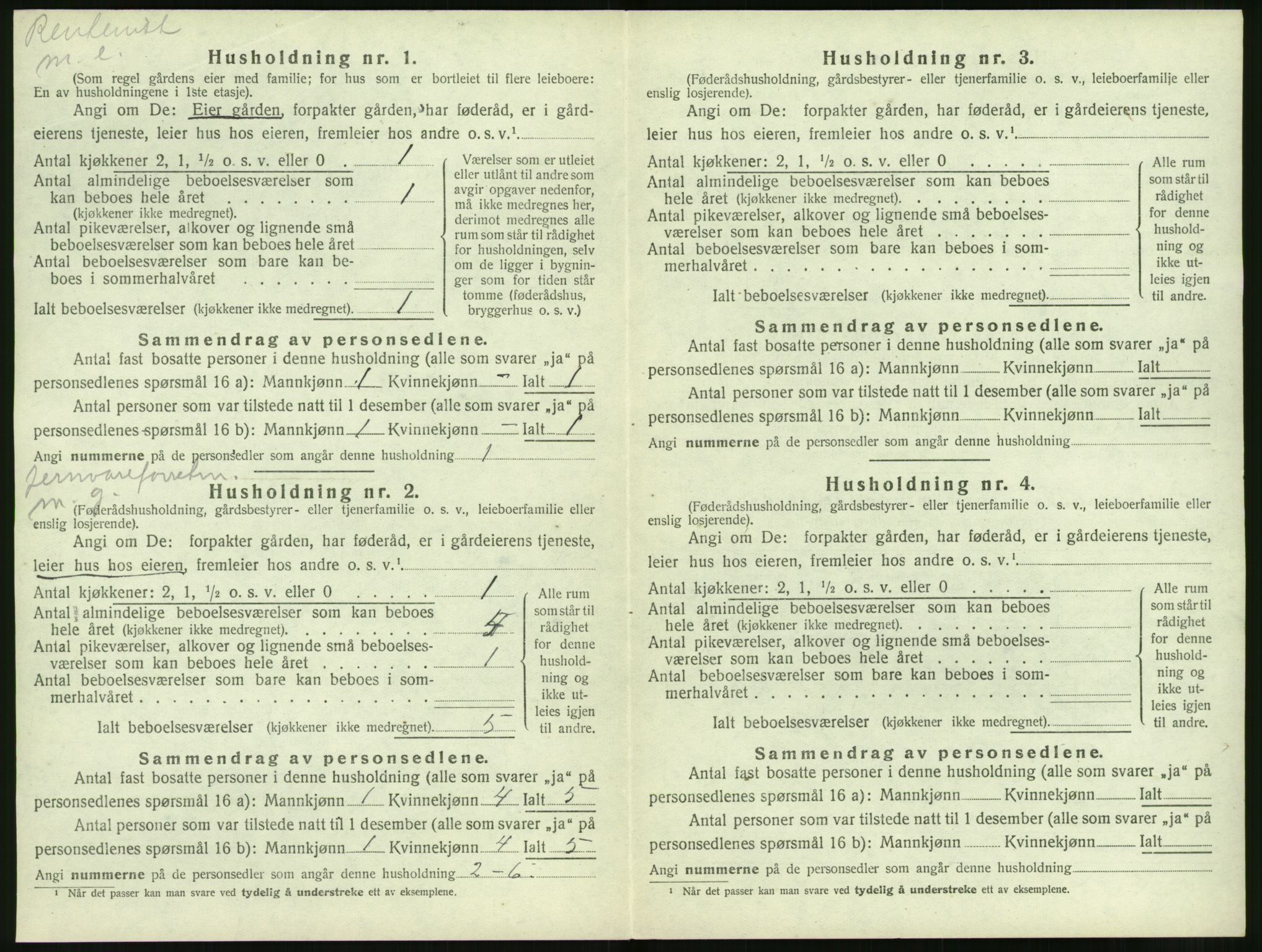 SAT, 1920 census for Volda, 1920, p. 511