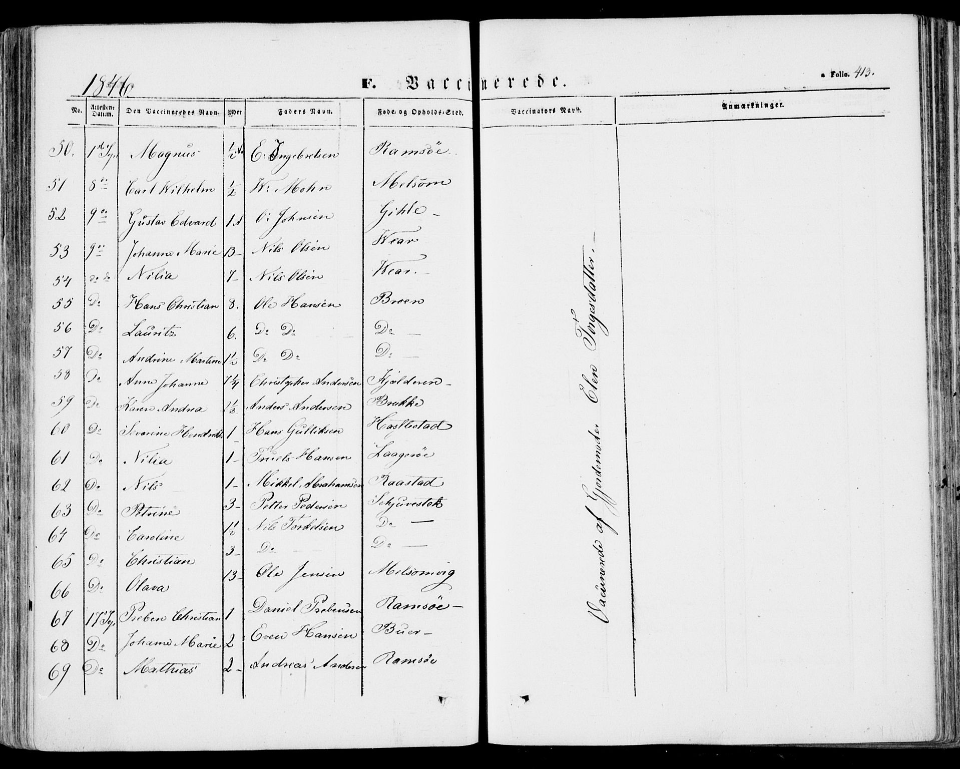 Stokke kirkebøker, AV/SAKO-A-320/F/Fa/L0007: Parish register (official) no. I 7, 1844-1857, p. 413