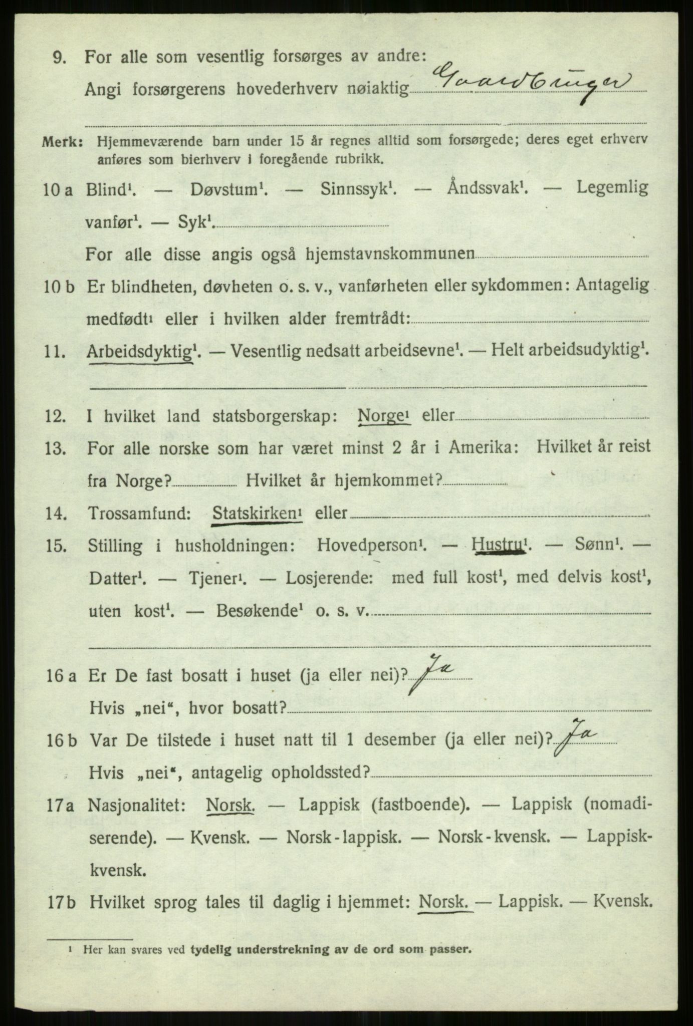 SATØ, 1920 census for Målselv, 1920, p. 7012