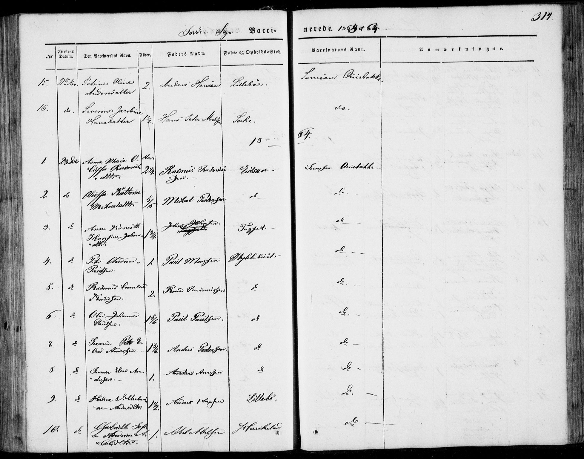 Ministerialprotokoller, klokkerbøker og fødselsregistre - Møre og Romsdal, AV/SAT-A-1454/502/L0023: Parish register (official) no. 502A01, 1844-1873, p. 314