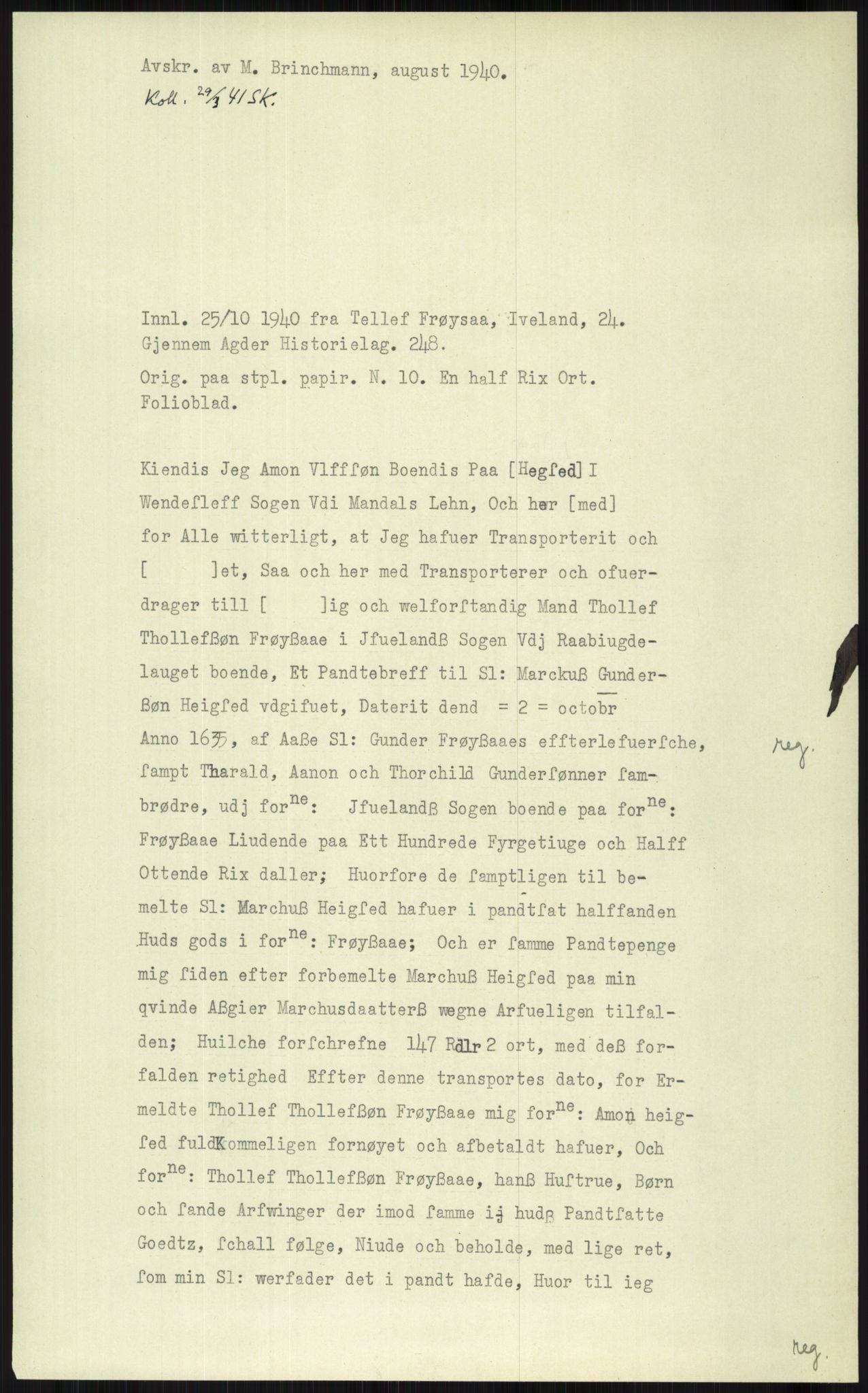 Samlinger til kildeutgivelse, Diplomavskriftsamlingen, AV/RA-EA-4053/H/Ha, p. 2294