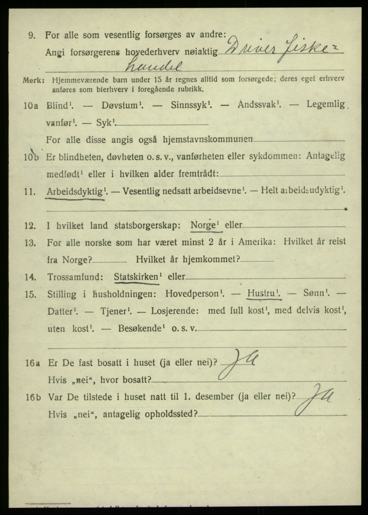 SAB, 1920 census for Askøy, 1920, p. 7599