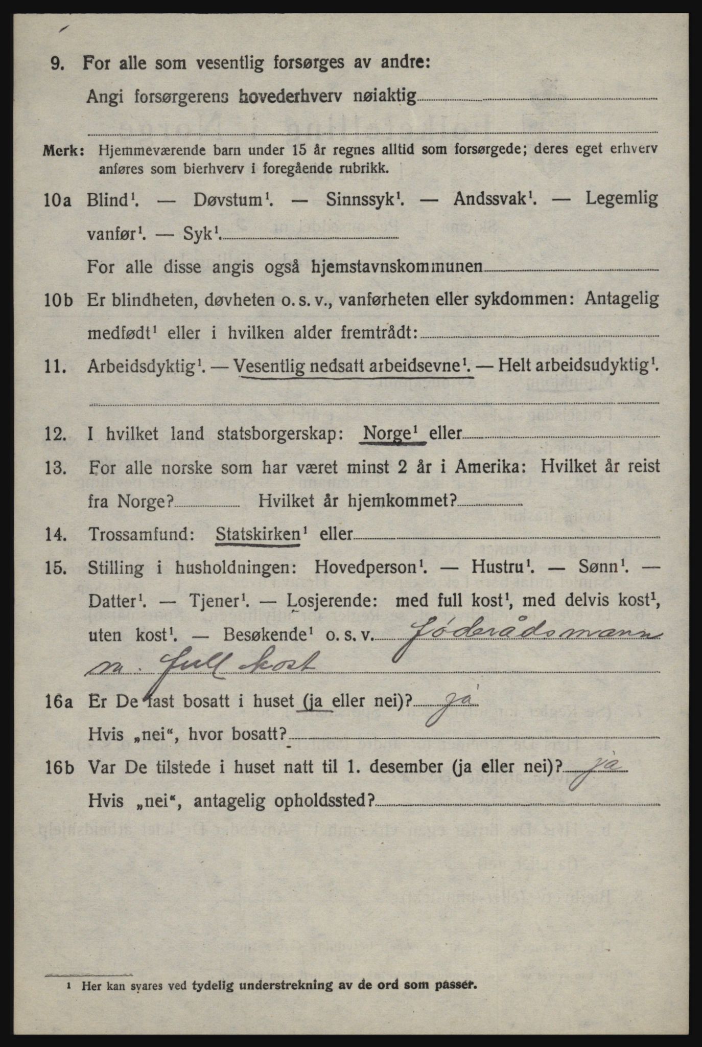 SAO, 1920 census for Berg, 1920, p. 1954