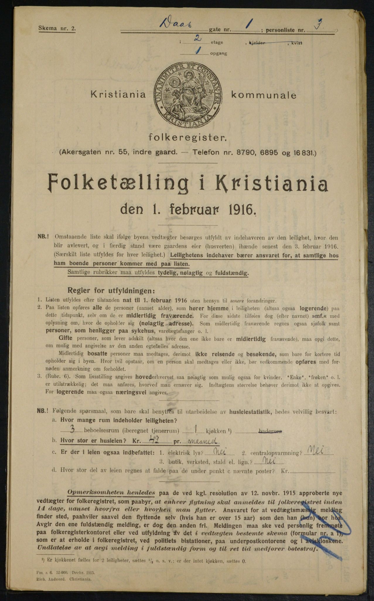 OBA, Municipal Census 1916 for Kristiania, 1916, p. 18021