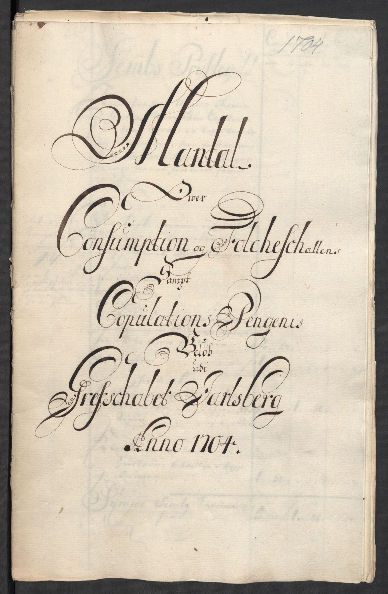 Rentekammeret inntil 1814, Reviderte regnskaper, Fogderegnskap, RA/EA-4092/R32/L1871: Fogderegnskap Jarlsberg grevskap, 1703-1705, p. 261