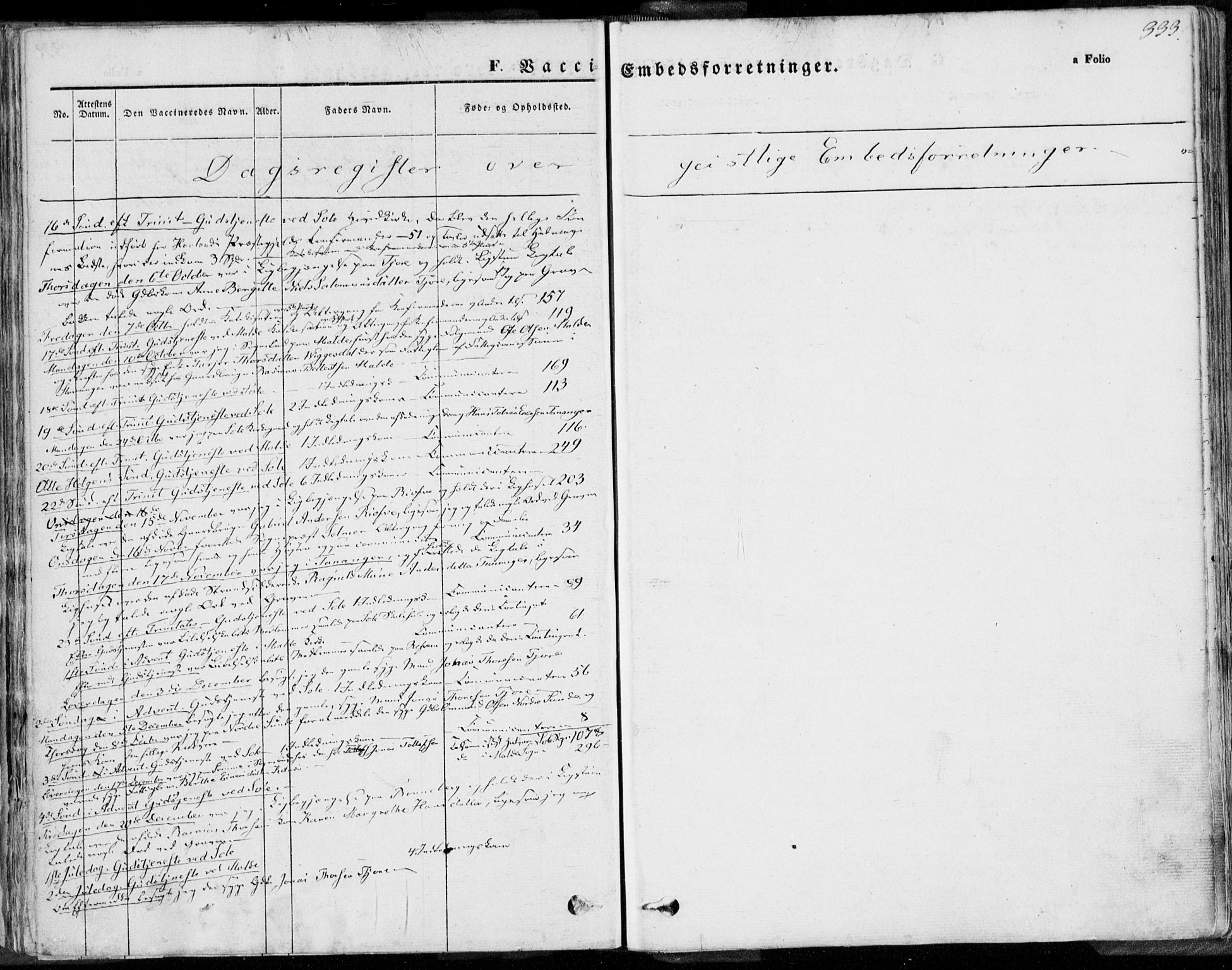 Håland sokneprestkontor, SAST/A-101802/001/30BA/L0008: Parish register (official) no. A 7.2, 1854-1870, p. 333