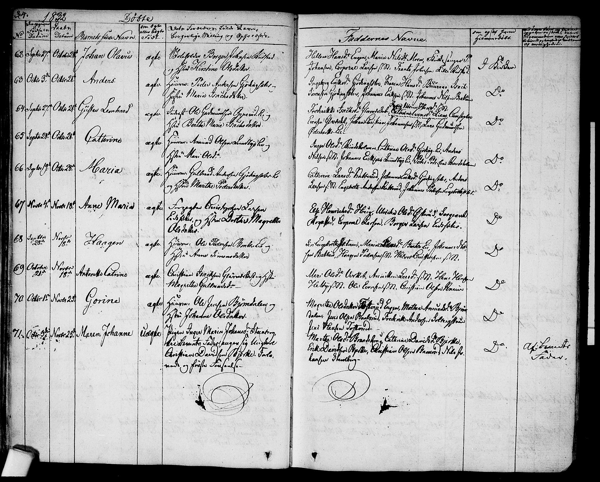 Hurdal prestekontor Kirkebøker, AV/SAO-A-10889/F/Fa/L0004: Parish register (official) no. I 4, 1828-1845, p. 34