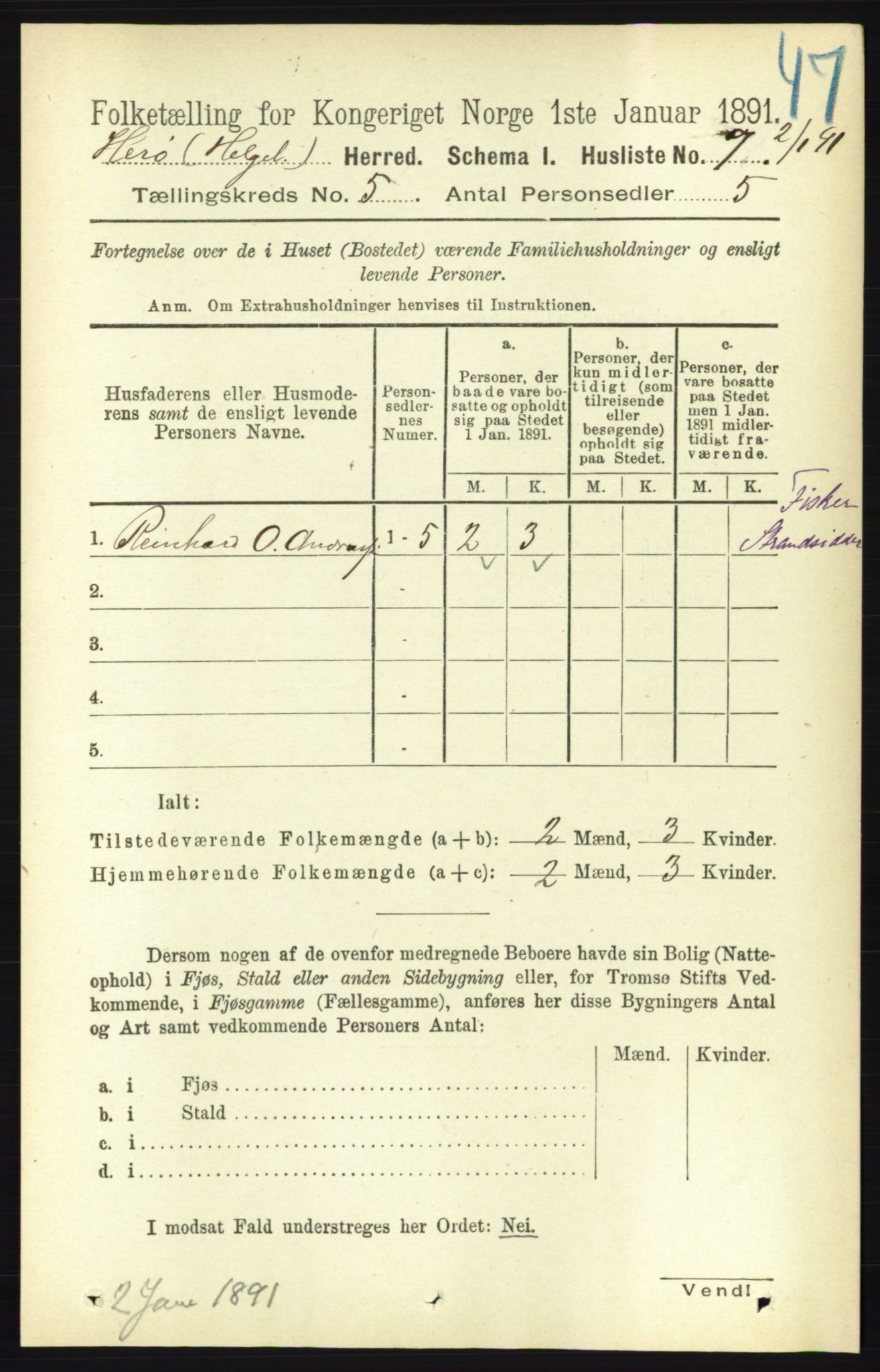 RA, 1891 census for 1818 Herøy, 1891, p. 1334