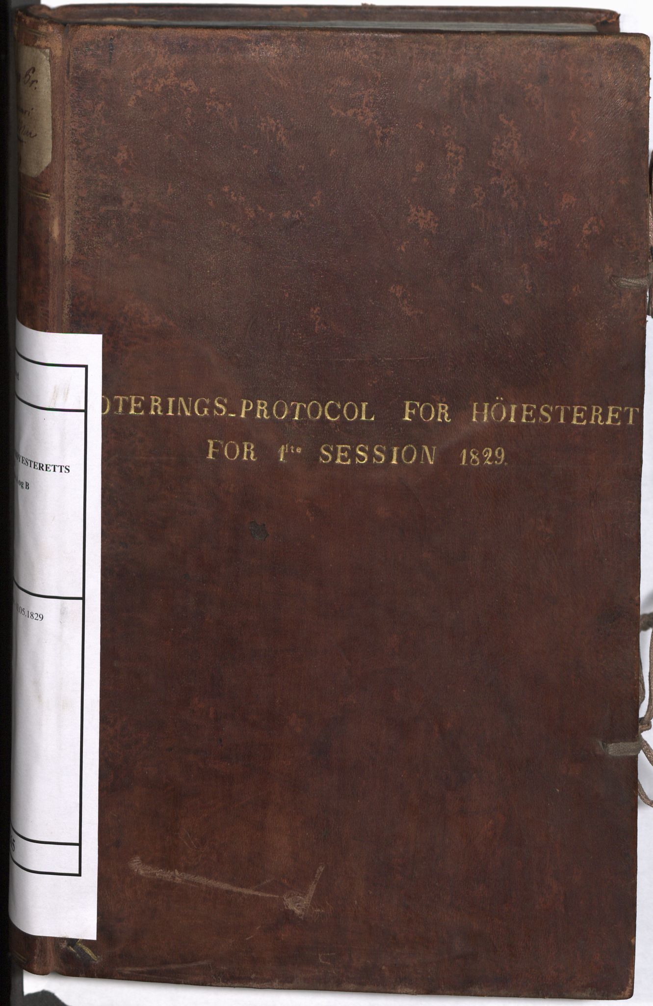 Høyesterett, RA/S-1002/E/Eb/Ebb/L0016/0002: Voteringsprotokoller / Voteringsprotokoll, 1829
