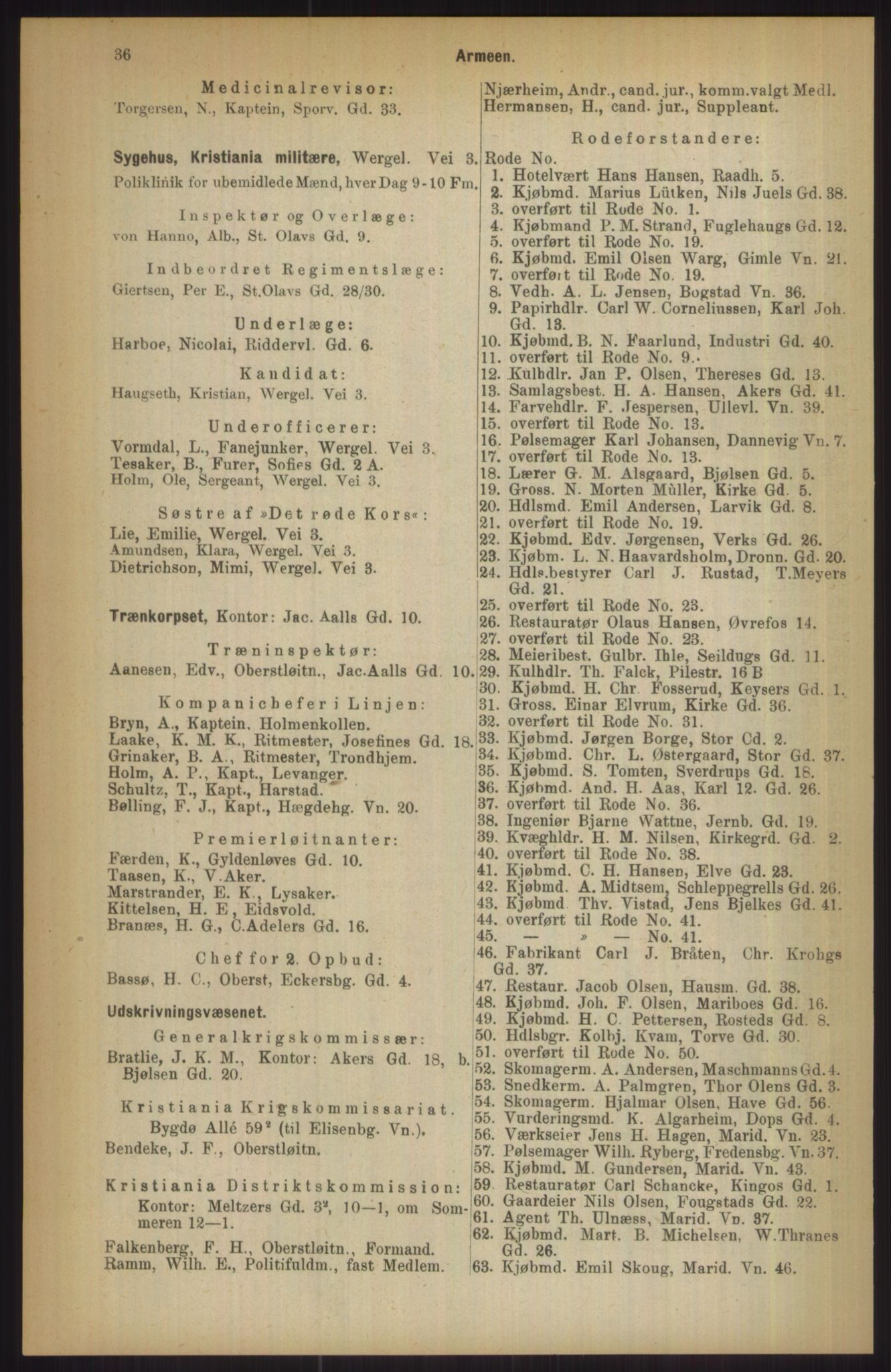 Kristiania/Oslo adressebok, PUBL/-, 1911, p. 36