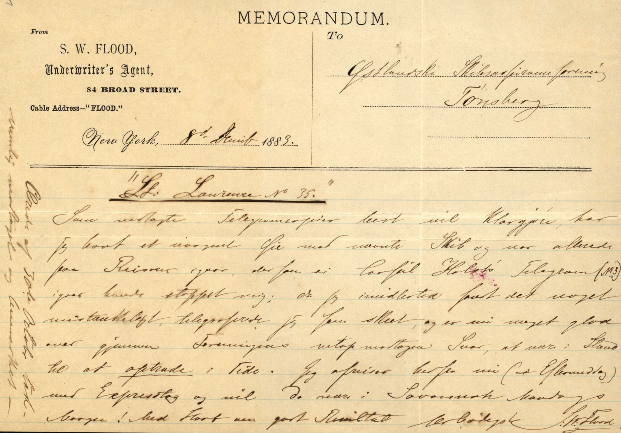 Pa 63 - Østlandske skibsassuranceforening, VEMU/A-1079/G/Ga/L0016/0015: Havaridokumenter / St. Lawrence, Poseidon, Snap, Josephine, Triton, 1883, p. 11