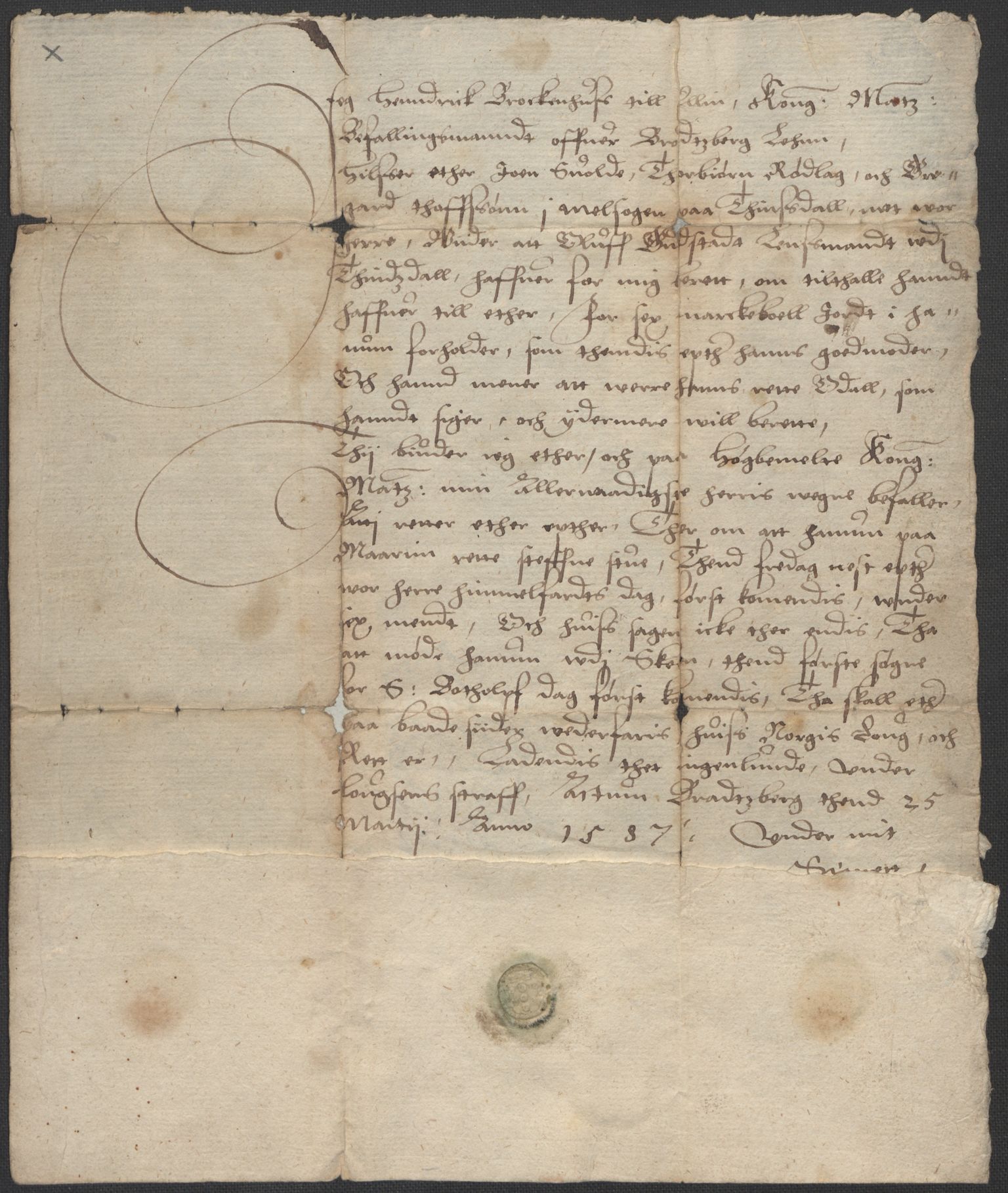 Riksarkivets diplomsamling, AV/RA-EA-5965/F02/L0088: Dokumenter, 1586-1587, p. 59