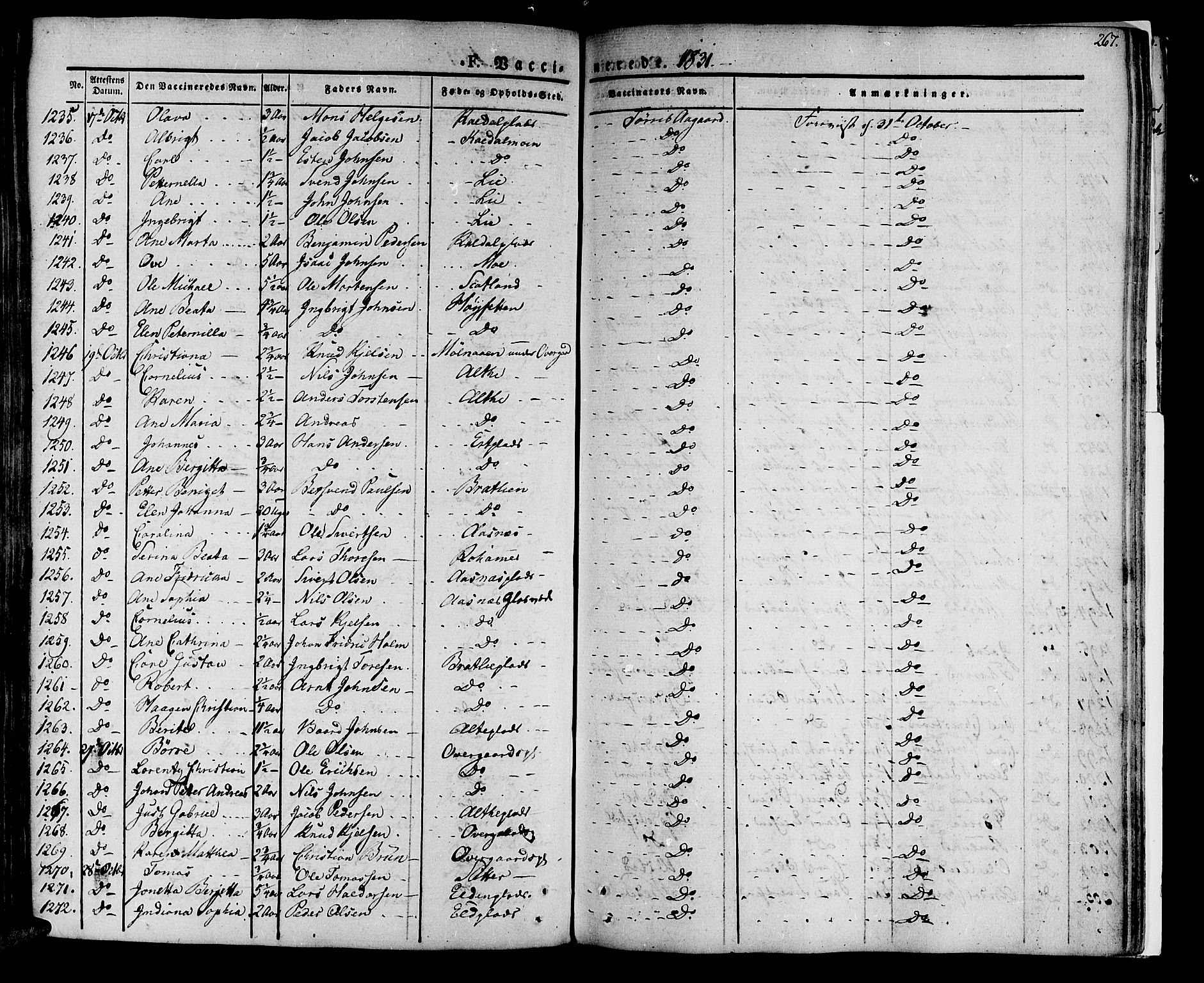 Ministerialprotokoller, klokkerbøker og fødselsregistre - Nord-Trøndelag, SAT/A-1458/741/L0390: Parish register (official) no. 741A04, 1822-1836, p. 267