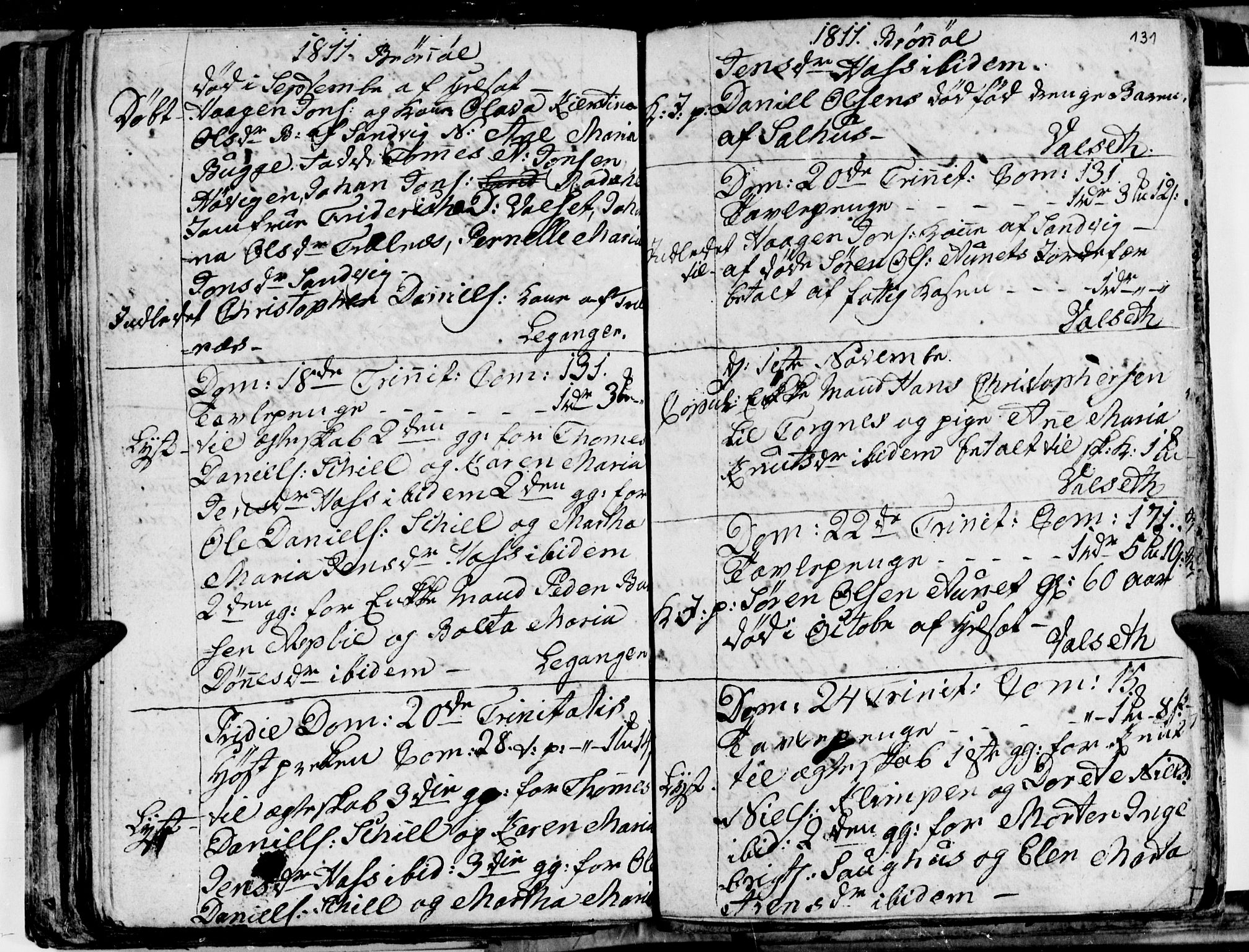 Ministerialprotokoller, klokkerbøker og fødselsregistre - Nordland, AV/SAT-A-1459/813/L0209: Parish register (copy) no. 813C01, 1803-1821, p. 131