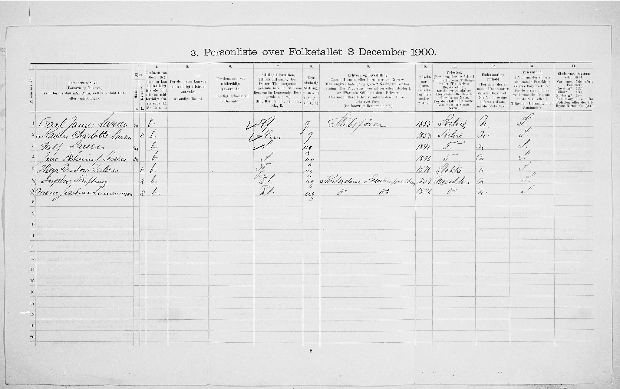 SAO, 1900 census for Kristiania, 1900, p. 71036