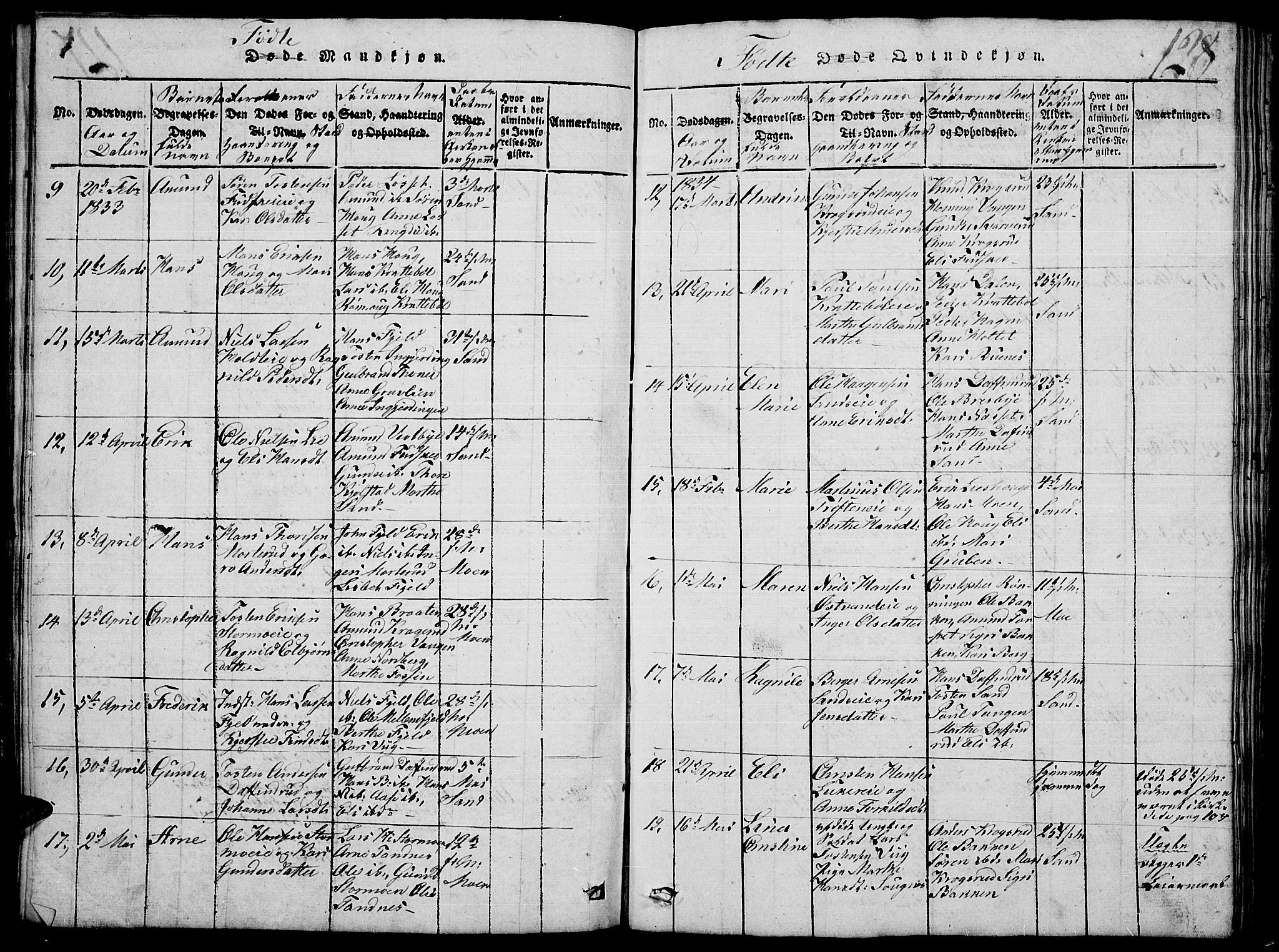 Nord-Odal prestekontor, AV/SAH-PREST-032/H/Ha/Hab/L0001: Parish register (copy) no. 1, 1819-1838, p. 128